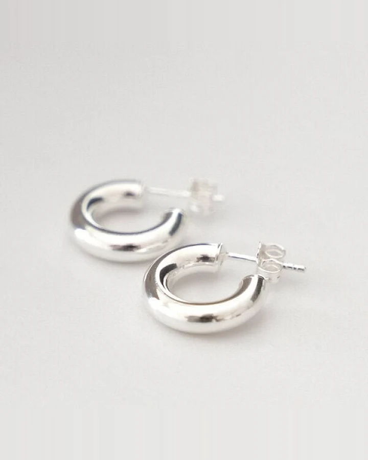BELLYBIRD Jewellery CREOLEN - Kreis, dicke Form, glatt in M/L