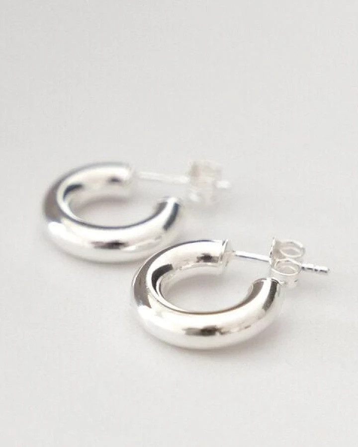 BELLYBIRD Jewellery CREOLEN - Kreis, dicke Form, glatt in M/L