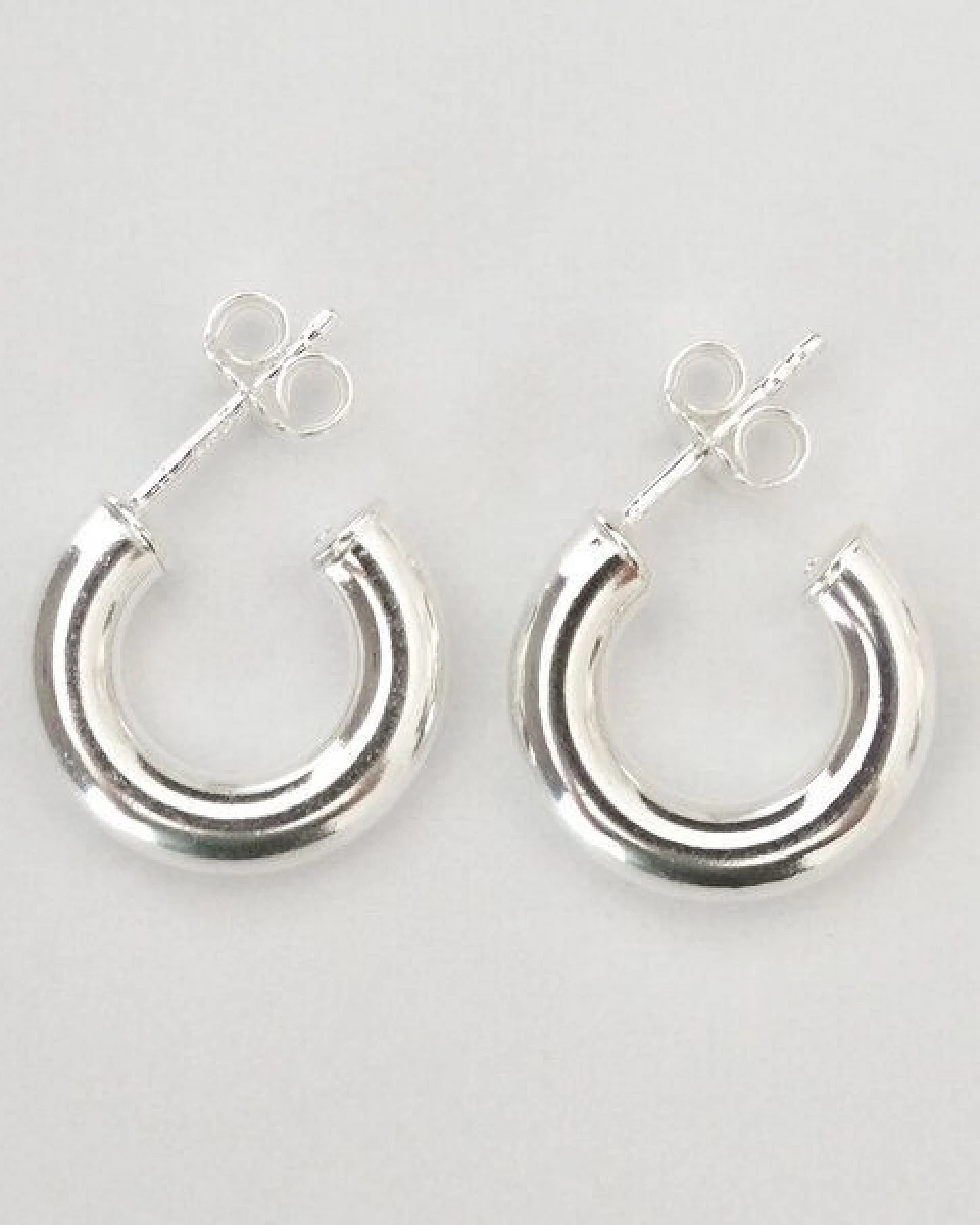 BELLYBIRD Jewellery CREOLEN - Kreis, dicke Form, glatt in M/L – Ansicht 2