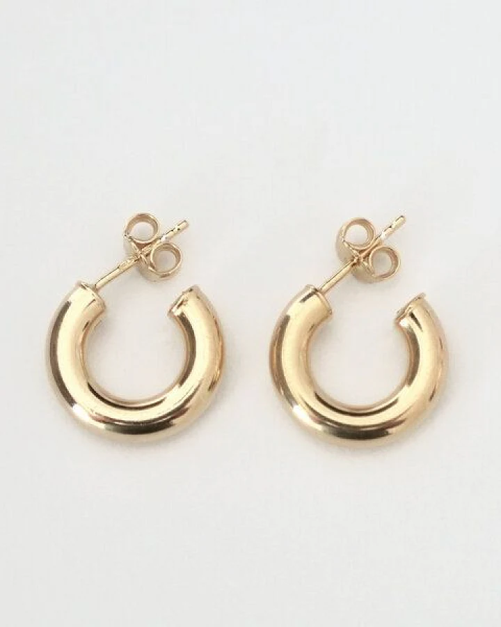 BELLYBIRD Jewellery CREOLEN - Kreis, dicke Form, glatt in M/L