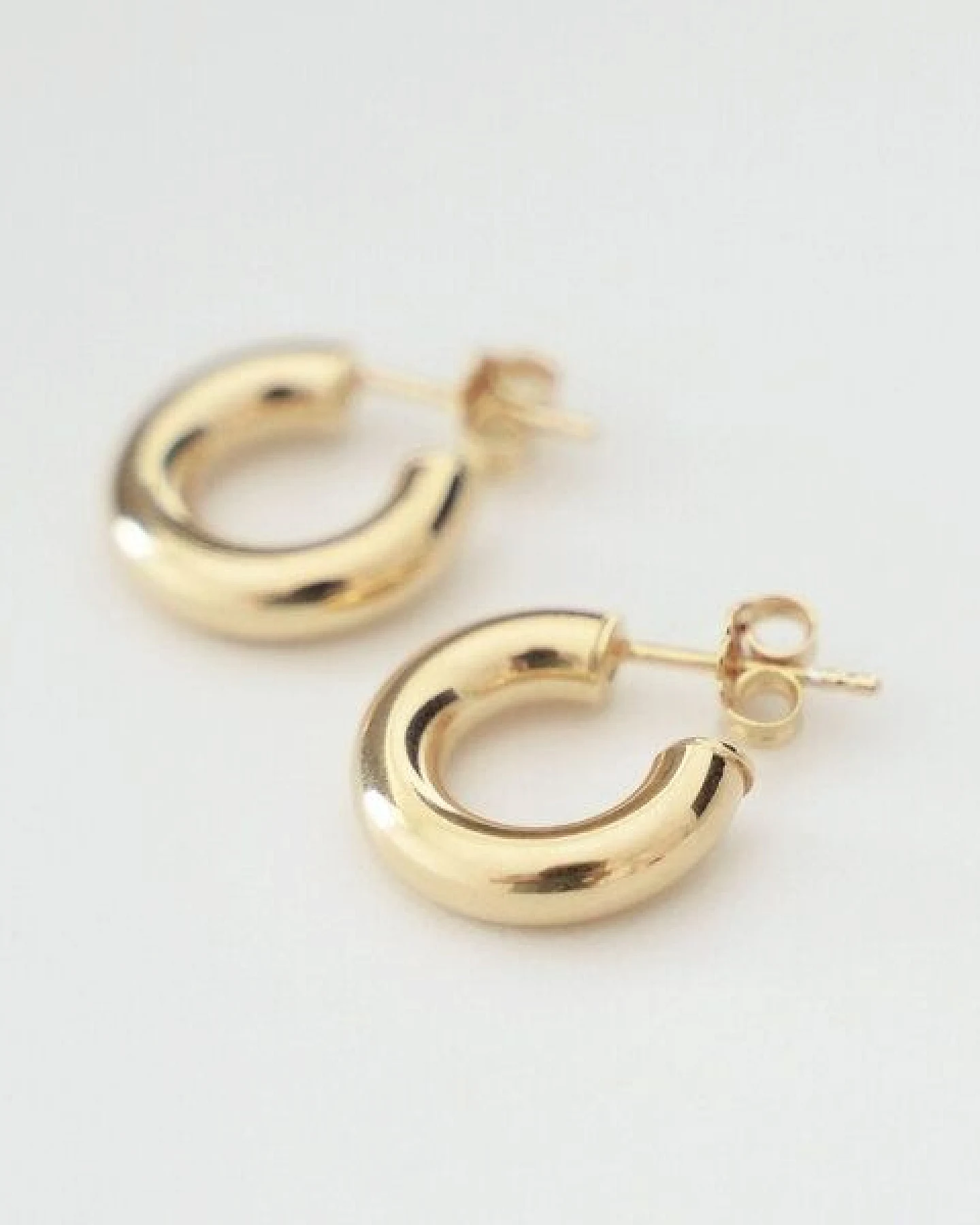 BELLYBIRD Jewellery CREOLEN - Kreis, dicke Form, glatt in M/L – Ansicht 2