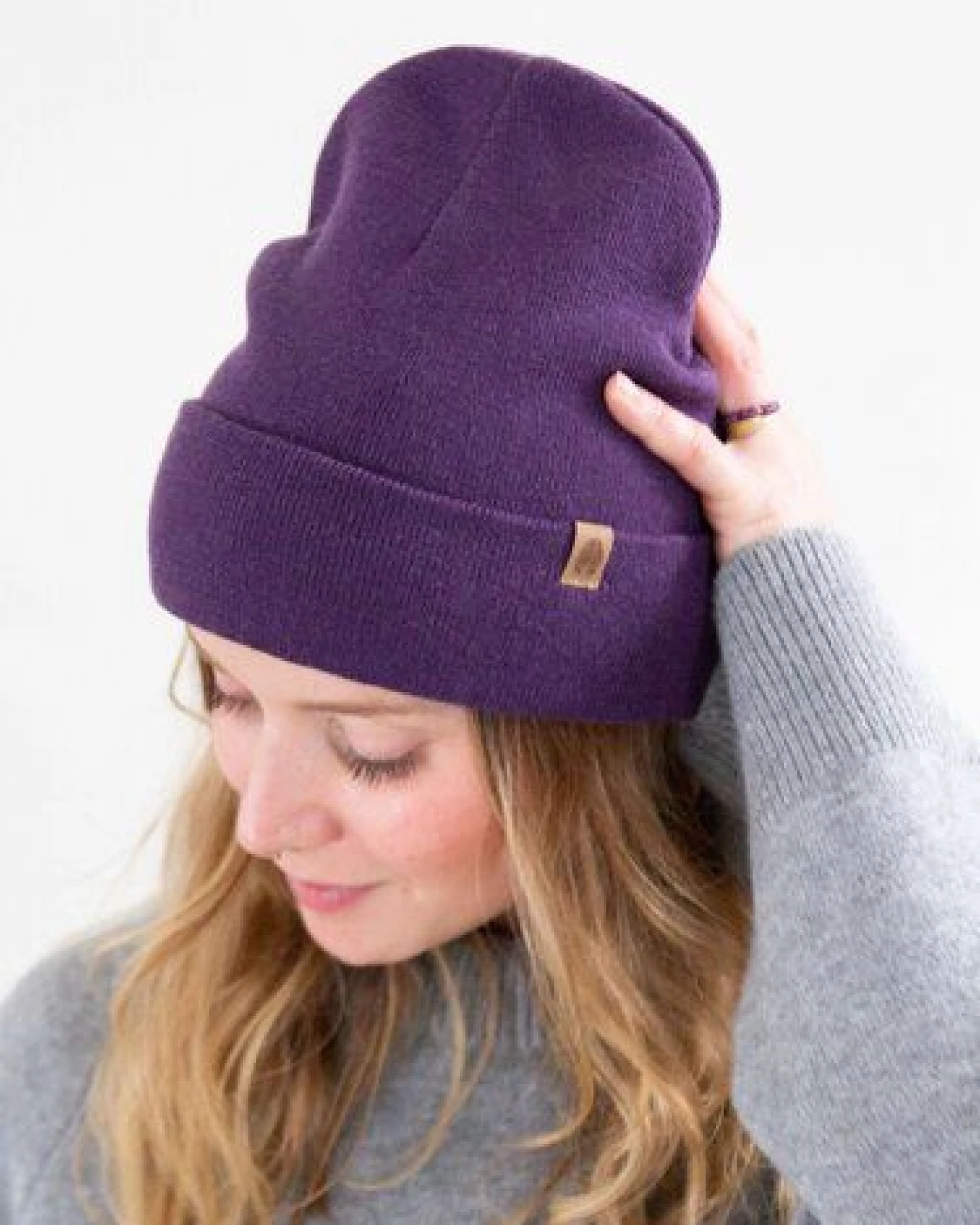 Kopyto WOLF - Glatte Zweilagige Beanie Mütze aus 100% RWS-Merinowolle – Ansicht 3