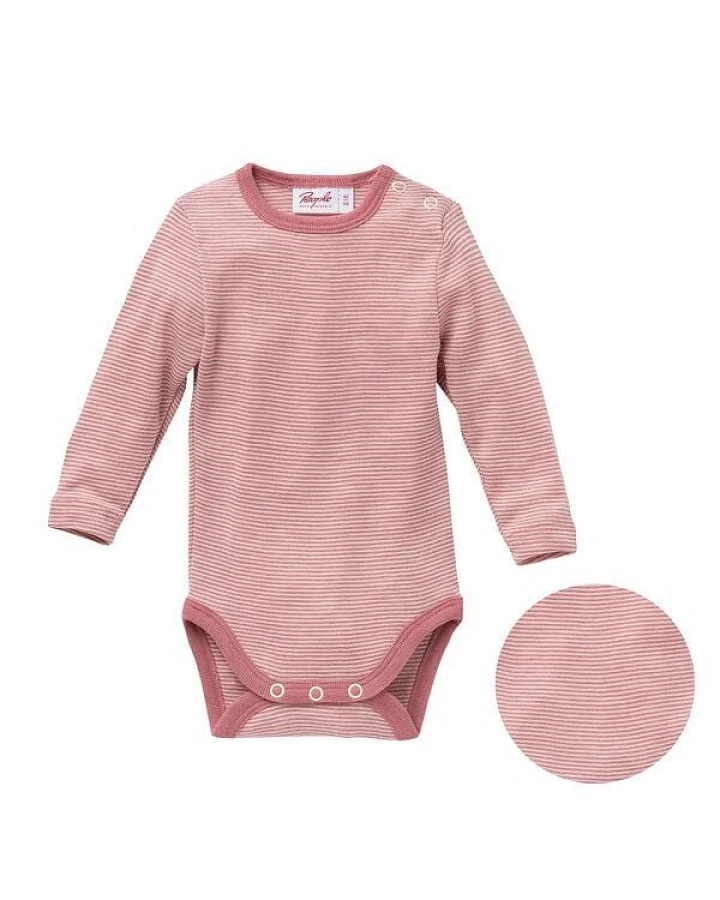 People Wear Organic Wolle-Seide Langarm-Body, in 5 Farben
