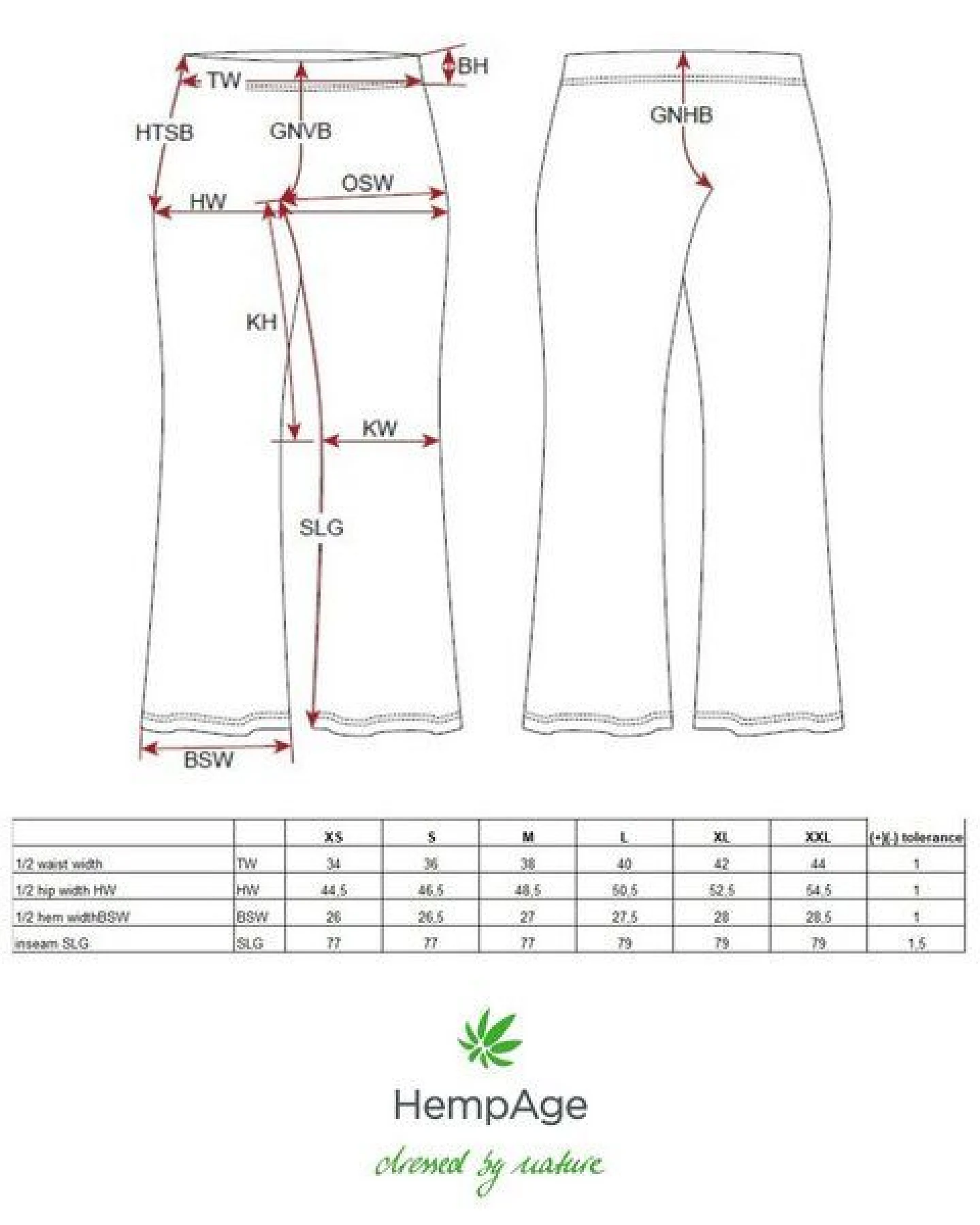 HempAge Damen Schlaghose Hanf/Bio-Baumwolle – Ansicht 4