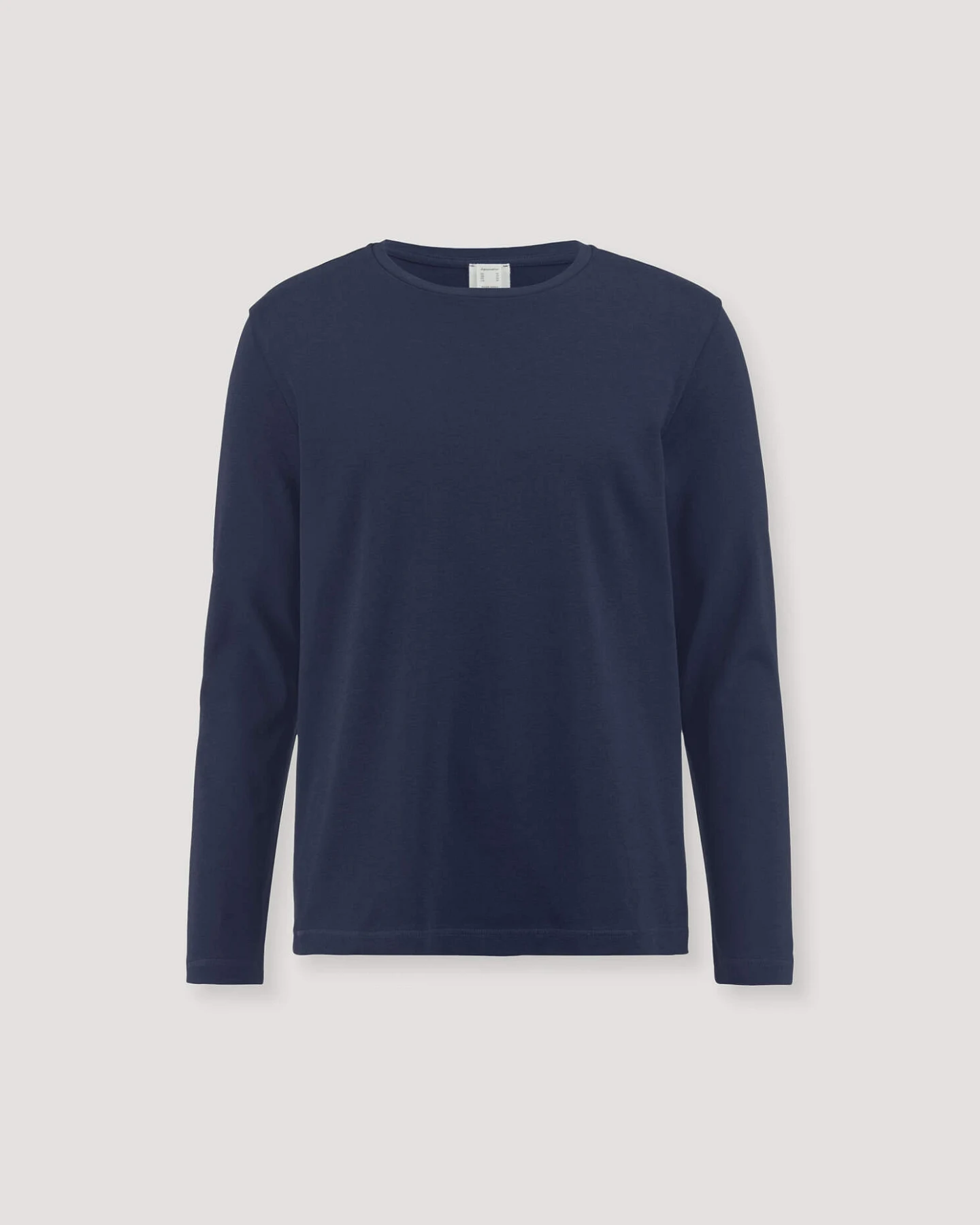 hessnatur Herren Longsleeve PURE NATURE aus Bio-Baumwolle - blau - Größe 50 – Ansicht 3