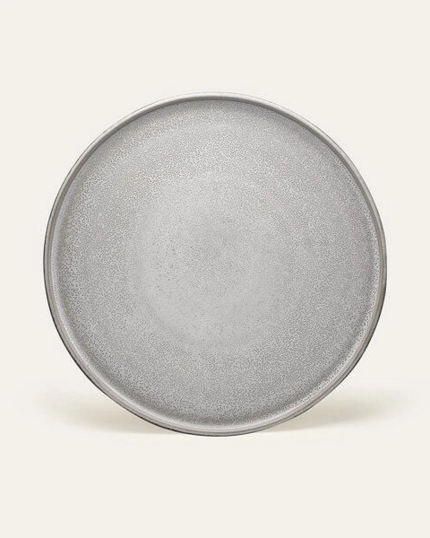 EDDA stoneware Handgemachter Steingut Teller Ddoria groß - Granit Grau (ø 28,5 x 2,0 cm) – Ansicht 2