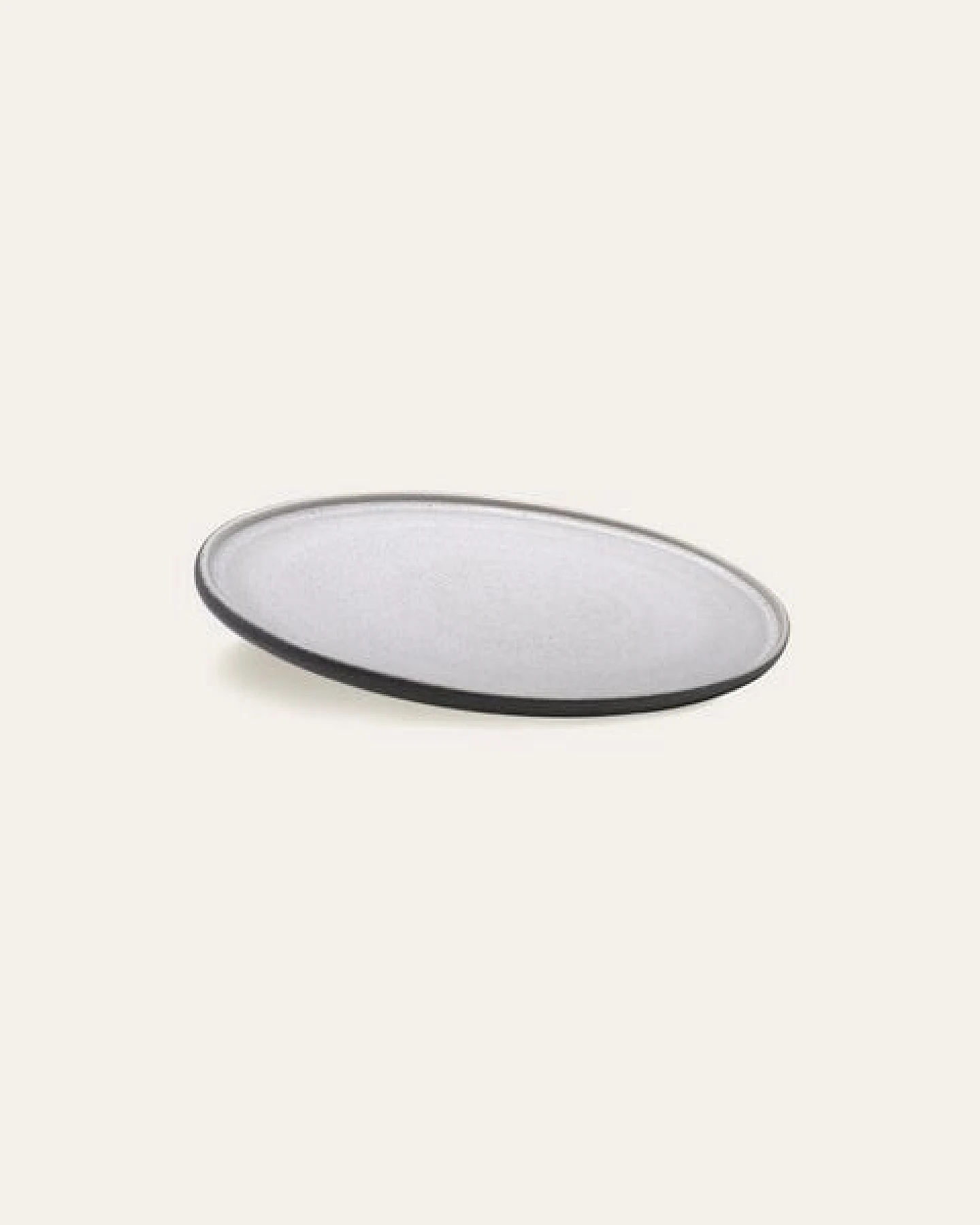 EDDA stoneware Handgemachter Steingut Teller Ddoria groß - Granit Grau (ø 28,5 x 2,0 cm) – Ansicht 4