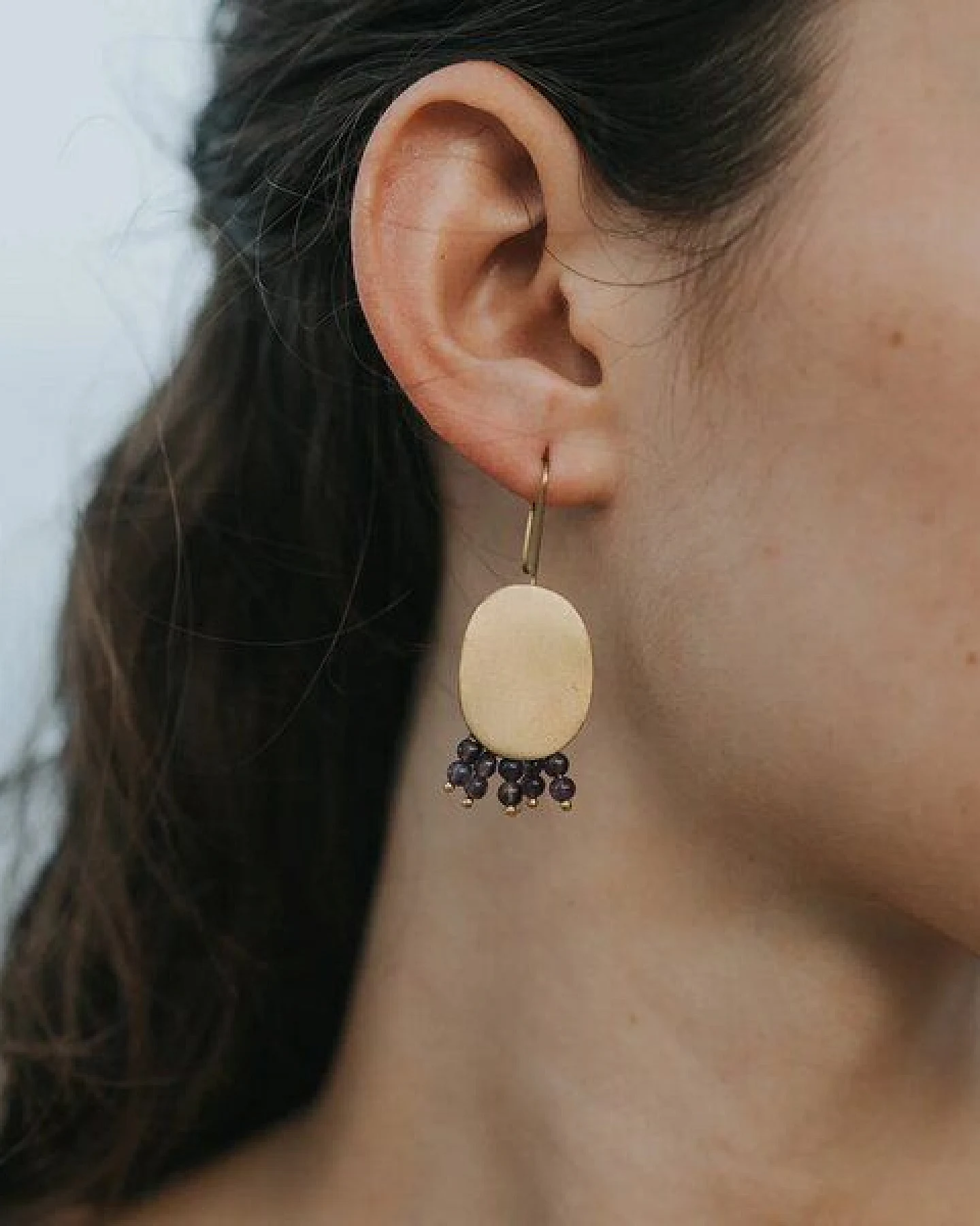 Frida Feeling Ohrring Jambumani oval – Ansicht 2