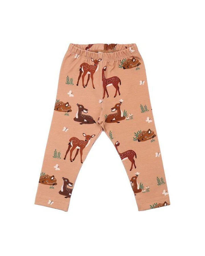 Leggings Bio-Baumwolle Rosa Baby Walkiddy - Nachhaltige, hautfreundliche und GOTS-zertifizierte Baby-Deers-Muster für umweltbewusste Eltern