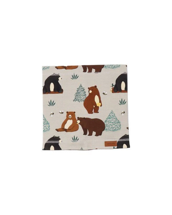 Baby Halstuch GOTS-zertifiziert aus Bio-Baumwolle beige mit Tier-Motiv – Walkiddy