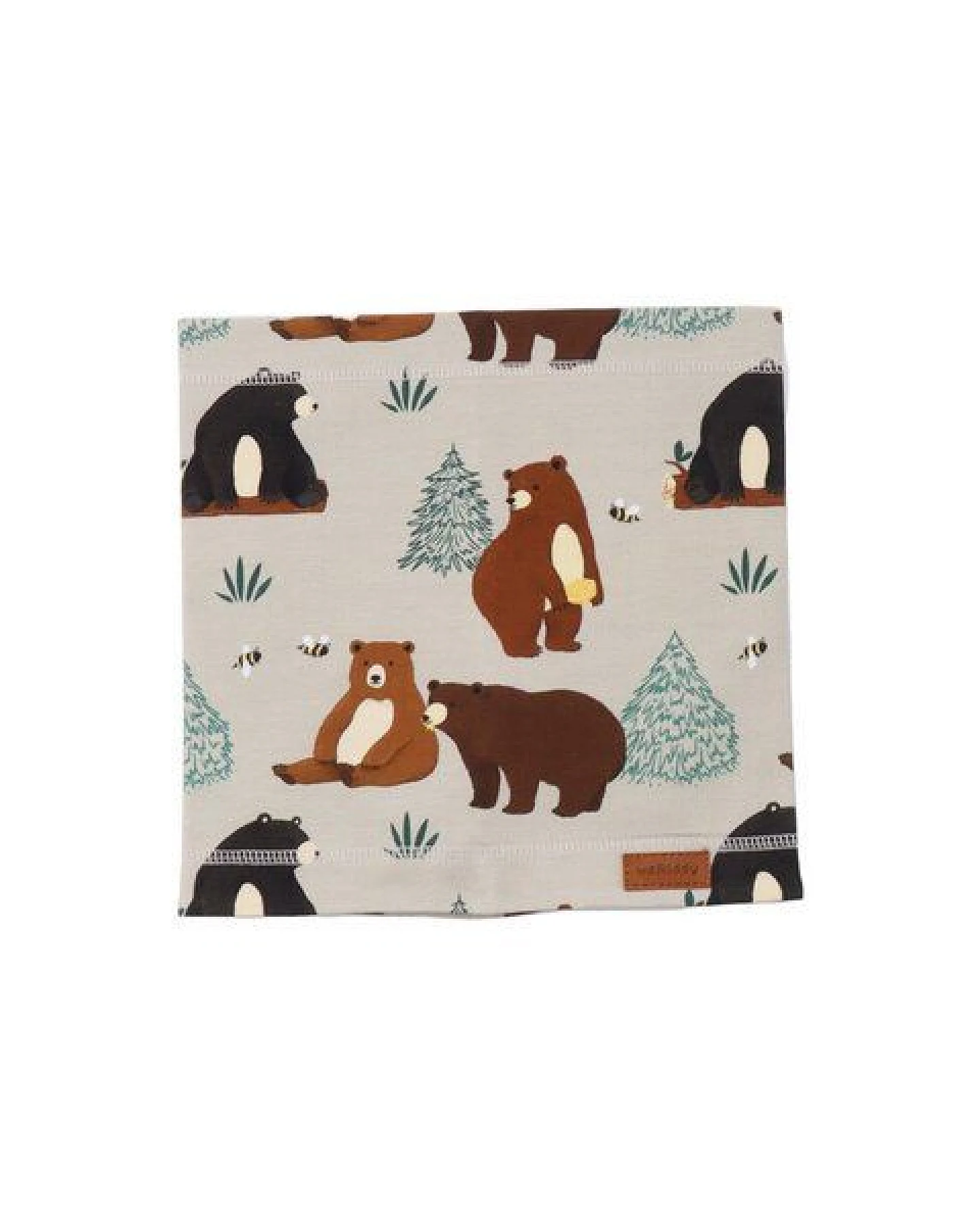 Baby Halstuch GOTS-zertifiziert aus Bio-Baumwolle beige mit Tier-Motiv – Walkiddy – Ansicht 2