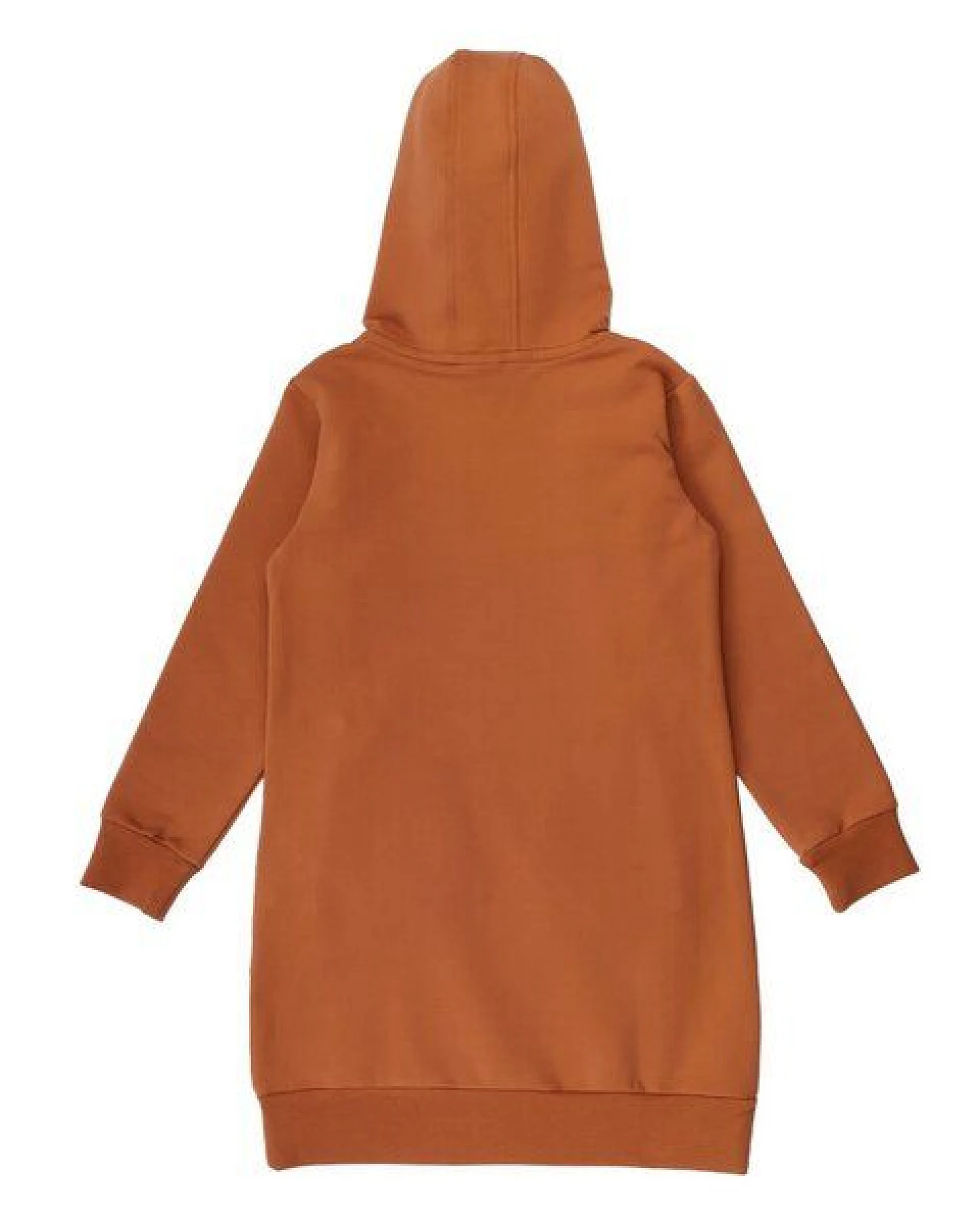 Baby Kapuzenkleid GOTS zertifiziert, braun, Langarm, Bio-Baumwolle, weich – Walkiddy – Ansicht 3