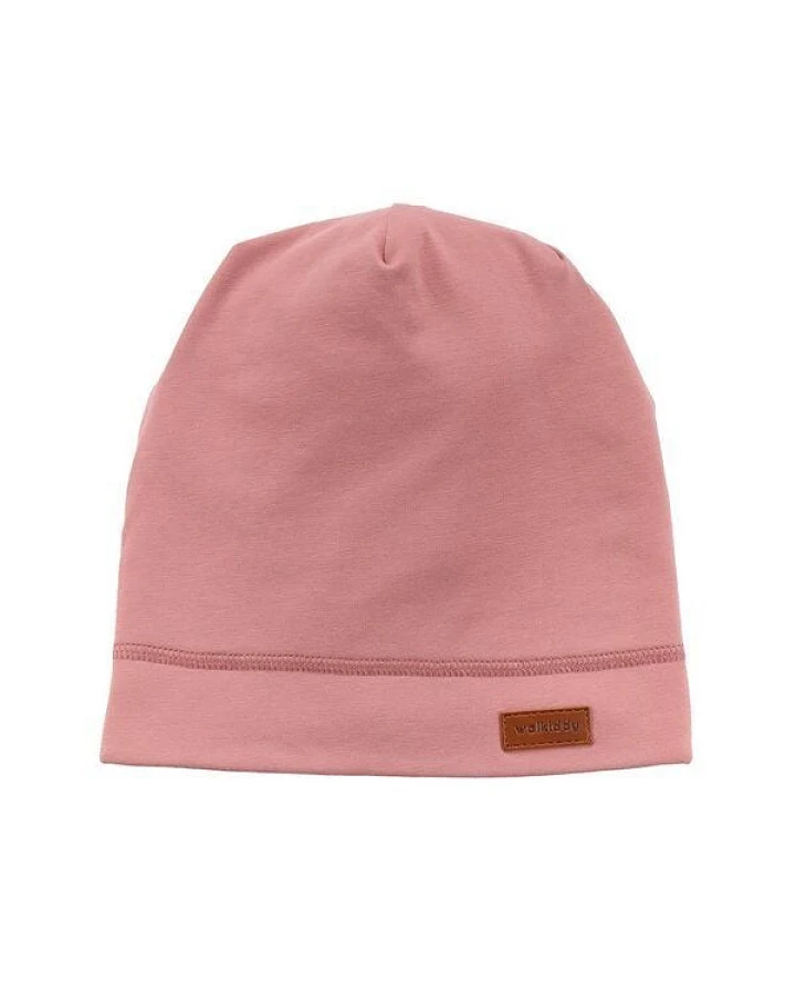 Kinder Fleece Mütze Pink Bio - Walkiddy Cameo Rosa, Nachhaltige GOTS-zertifizierte Baumwolle, Allergikerfreundlich, Umweltfreundlich, Für kalte Tage.