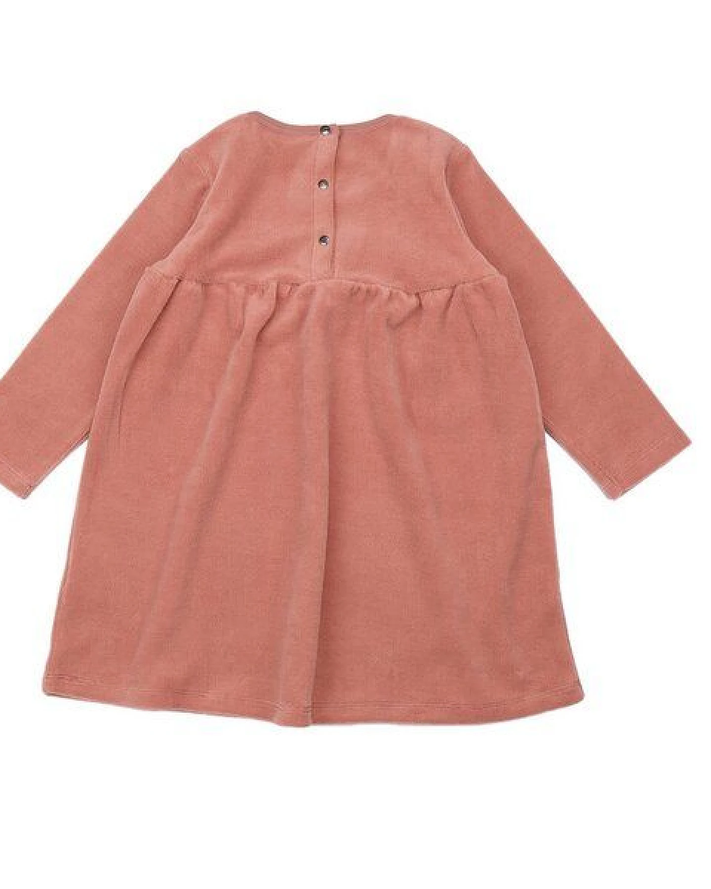 Kinder Langarmkleid GOTS zertifiziert, Bio-Baumwolle, rosa, weich & bequem – Walkiddy – Ansicht 3