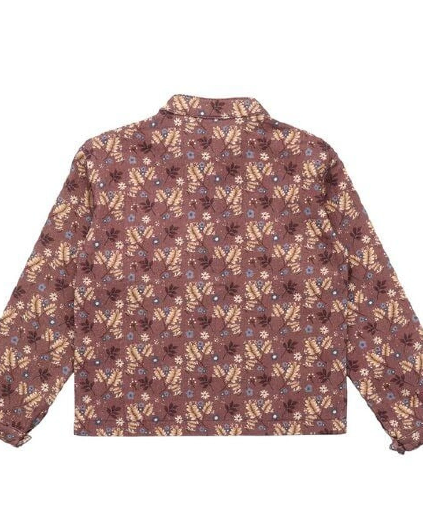 Kinder Langarmshirt GOTS zertifiziert, rosé, Herbst-Blumen-Allover, Bio-Baumwolle, weich – Walkiddy – Ansicht 3