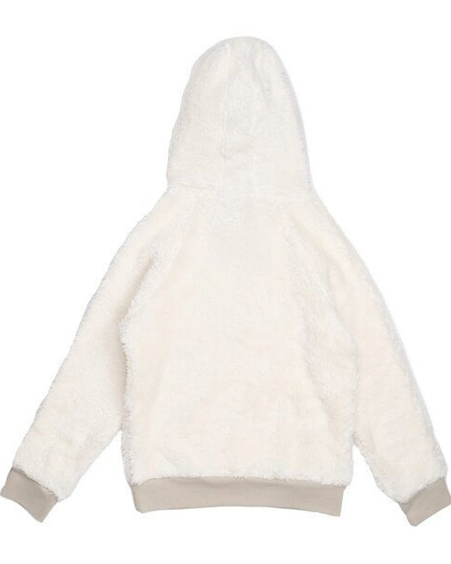 Kinder Hoodie GOTS zertifiziert, beige, Bio-Baumwolle, weich & gemütlich, Kapuze – Walkiddy – Ansicht 3