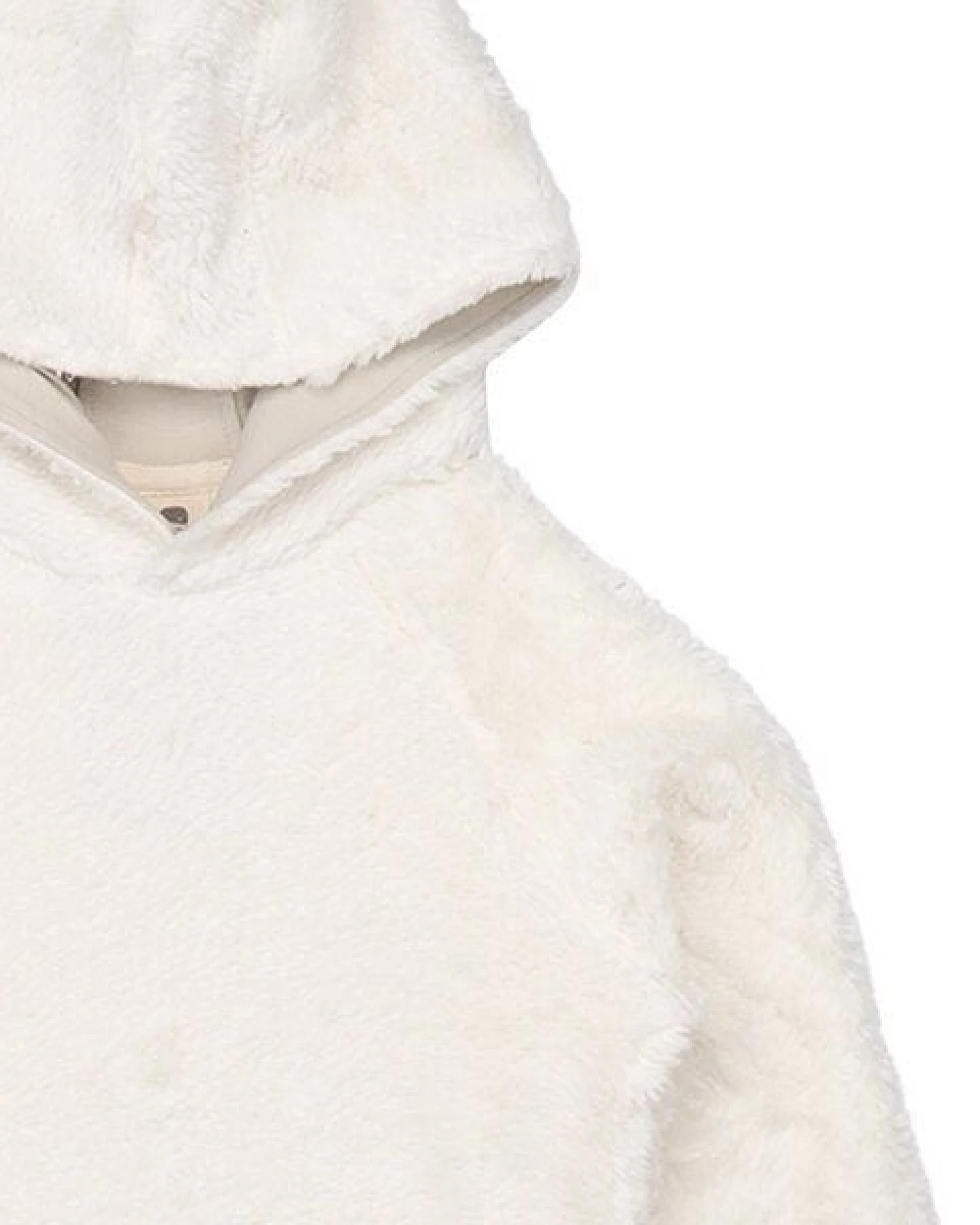 Kinder Hoodie GOTS zertifiziert, beige, Bio-Baumwolle, weich & gemütlich, Kapuze – Walkiddy – Ansicht 4