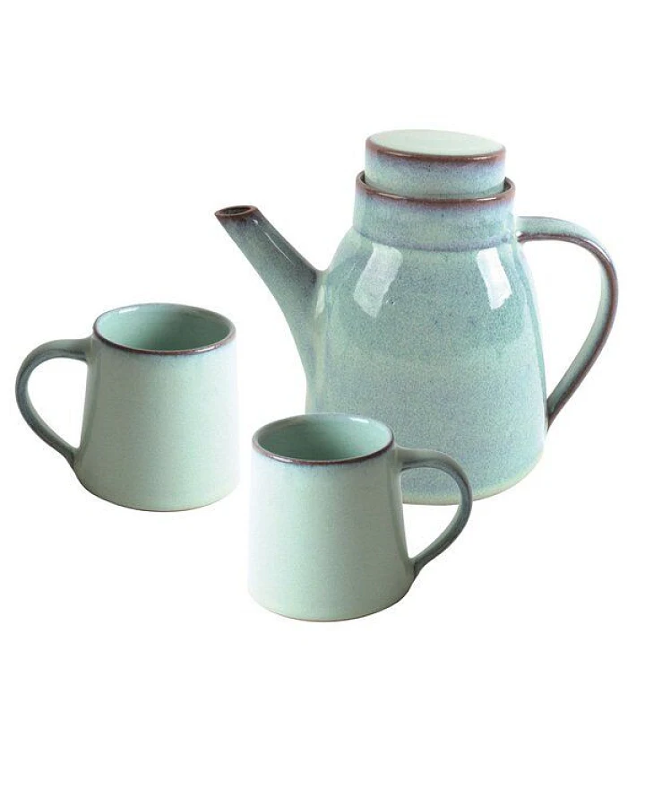 El Puente Teeservice Geschenk-Set mit Handmade Keramik Teekanne & Tassen