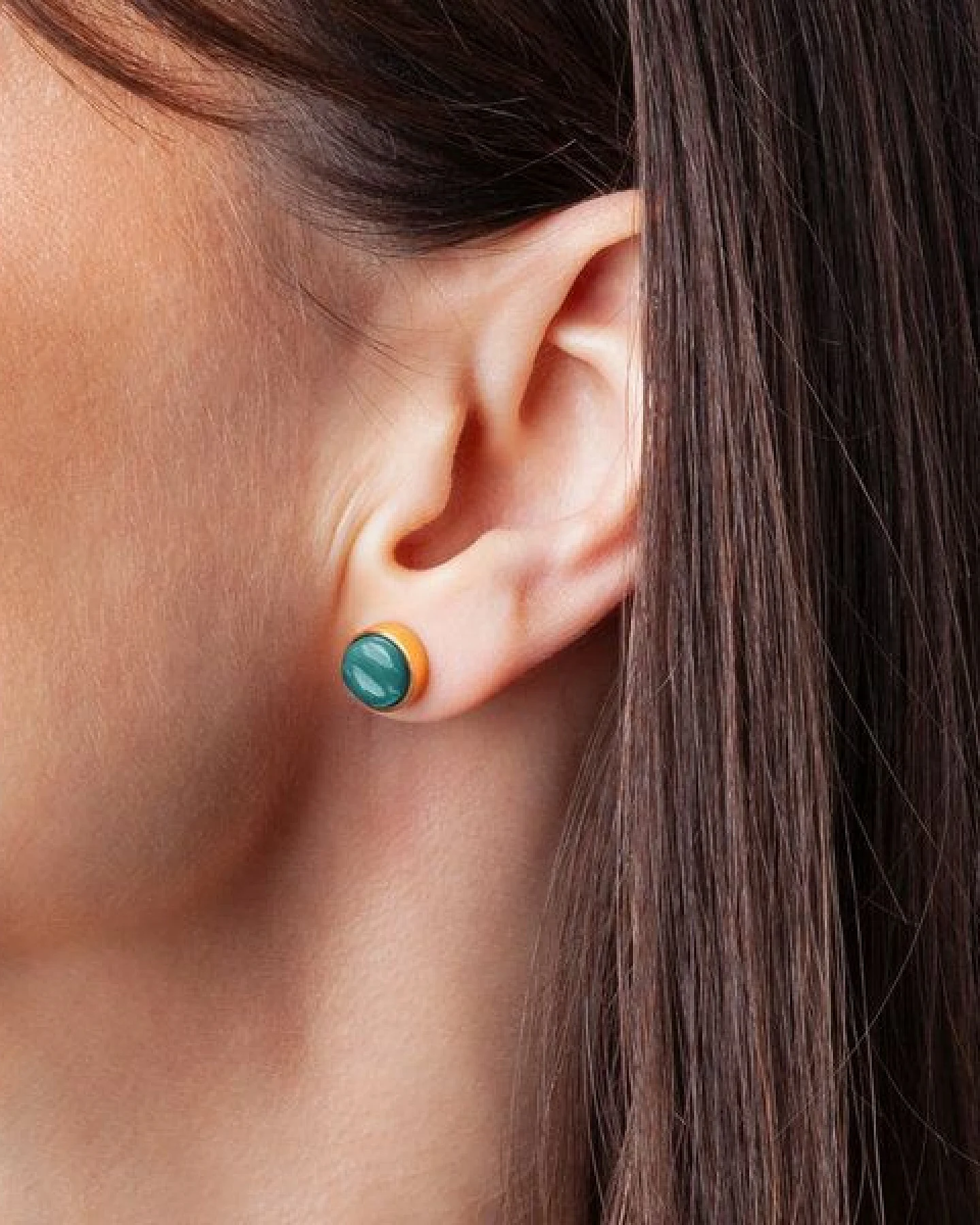 ALEXASCHA Edelstahl Ohrstecker mit Glasstein – Ansicht 2