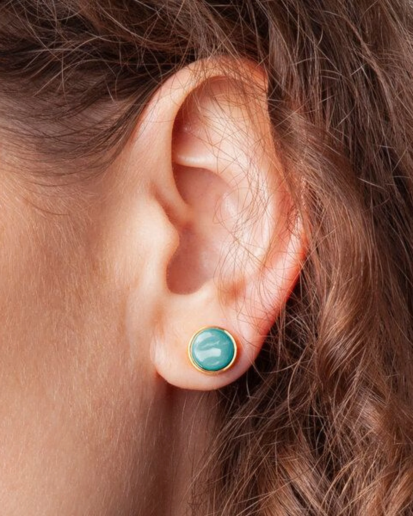 ALEXASCHA Edelstahl Ohrstecker mit Glasstein – Ansicht 3