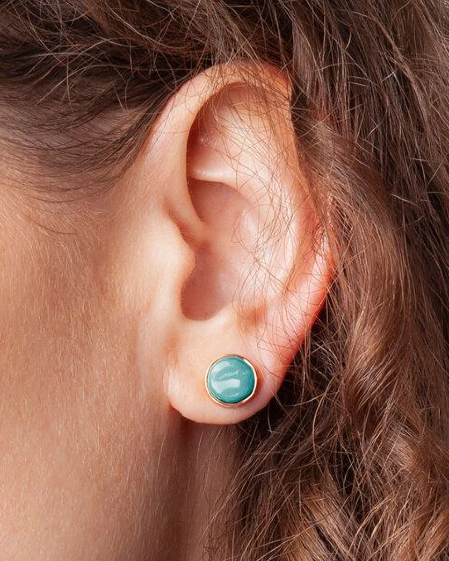 ALEXASCHA Edelstahl Ohrstecker mit Glasstein – Ansicht 3