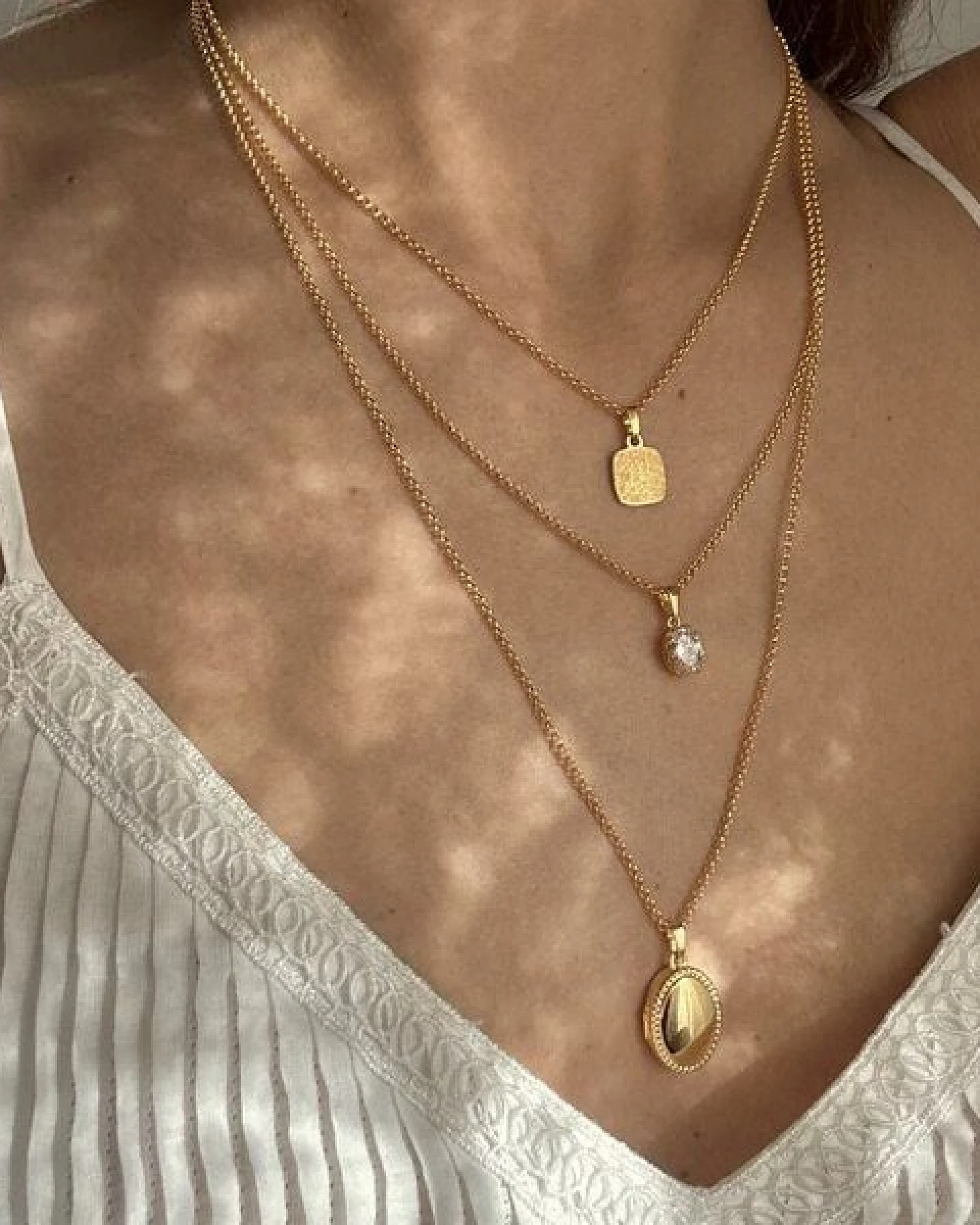 MOANINA Kette Milano - 925 Silber/18k Gold Vermeil - 3 Längen – Ansicht 3