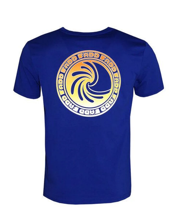 FÄDD Herren T-Shirt Rundhals aus Bio-Baumwolle "Sörfverlaufgelöt" Blau