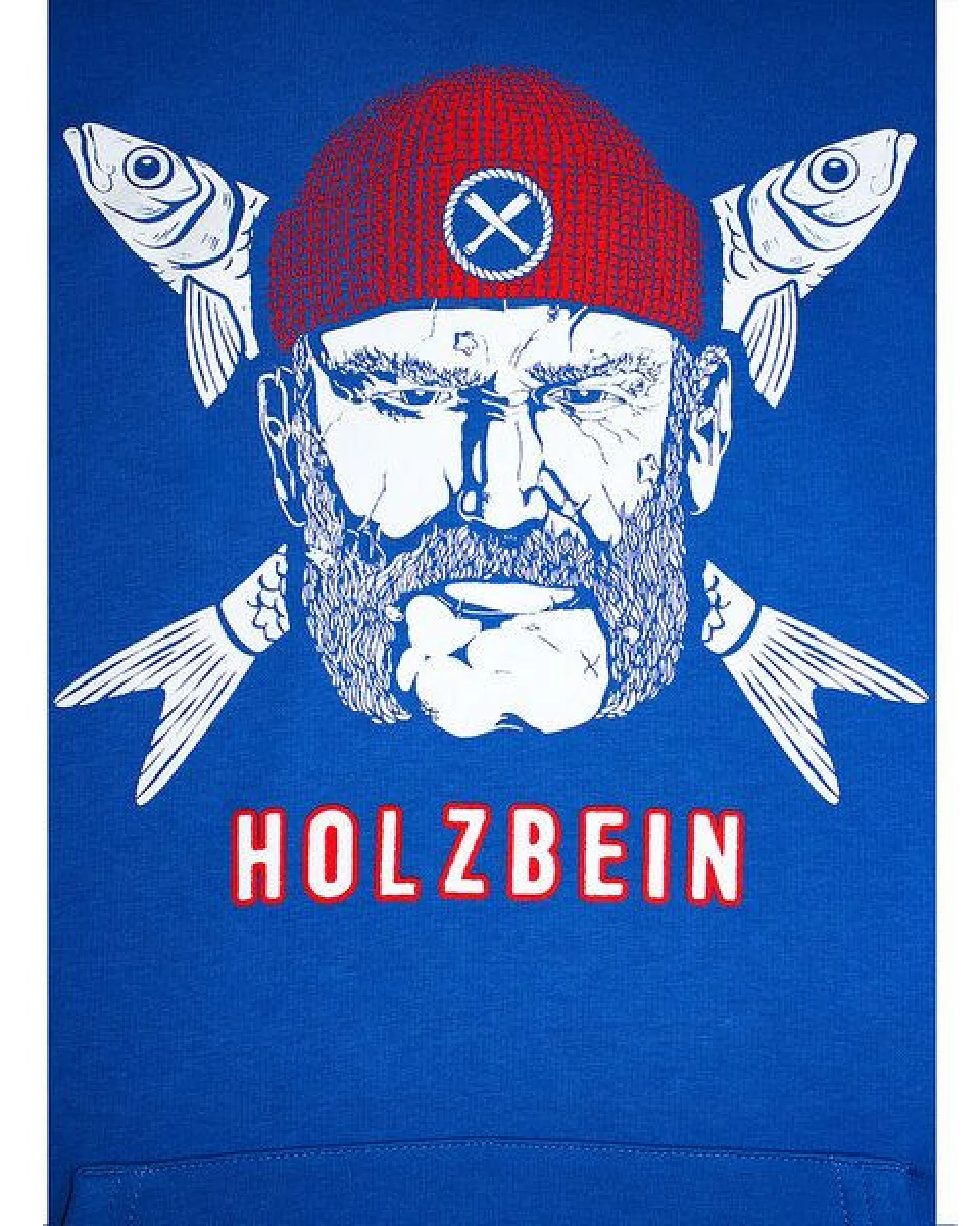 FÄDD Herren Sweatshirt Hoodie aus Bio-Baumwolle "Holzbein" Blau – Ansicht 2