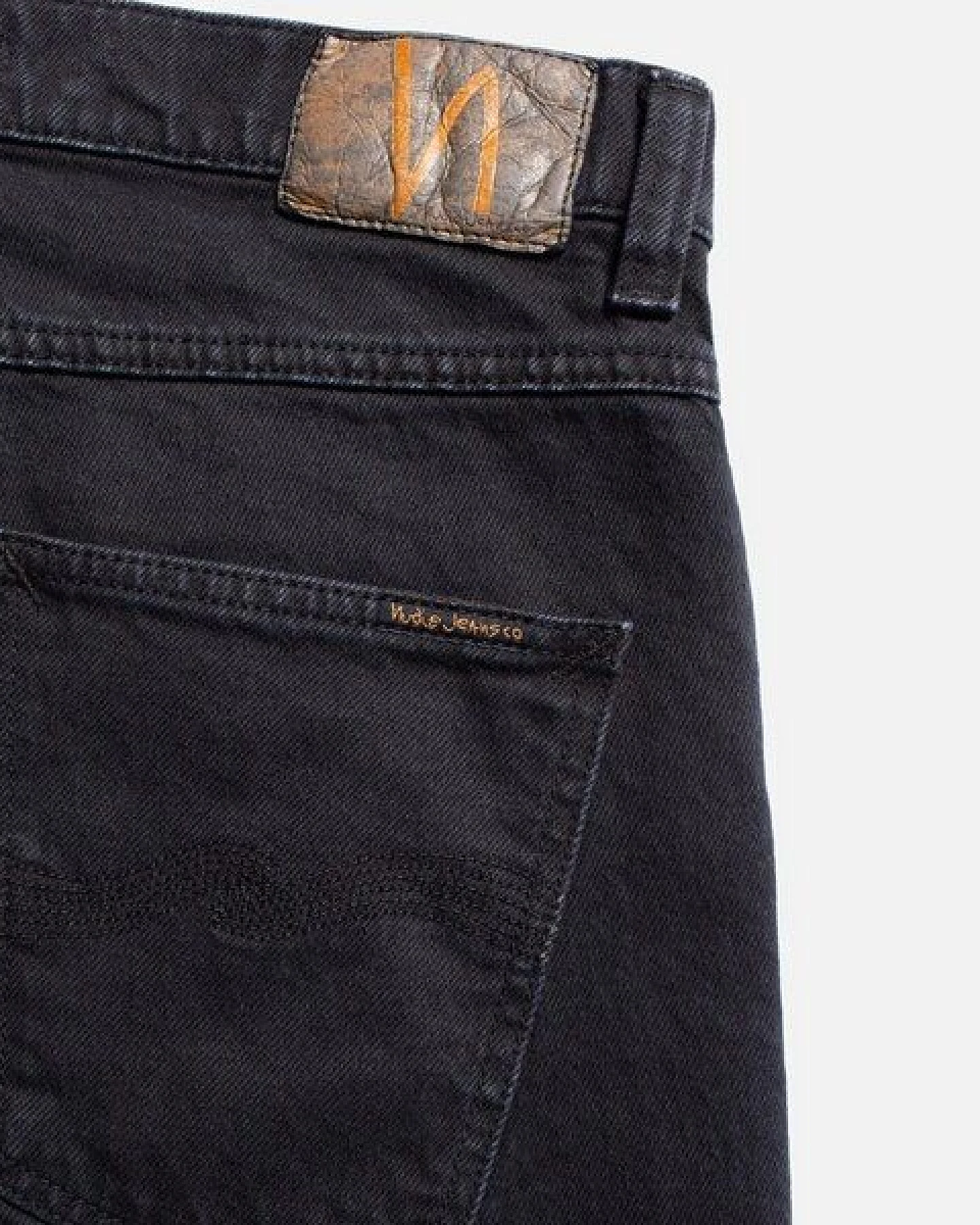 Nudie Jeans Grim Tim - Matte Black OD – Ansicht 3