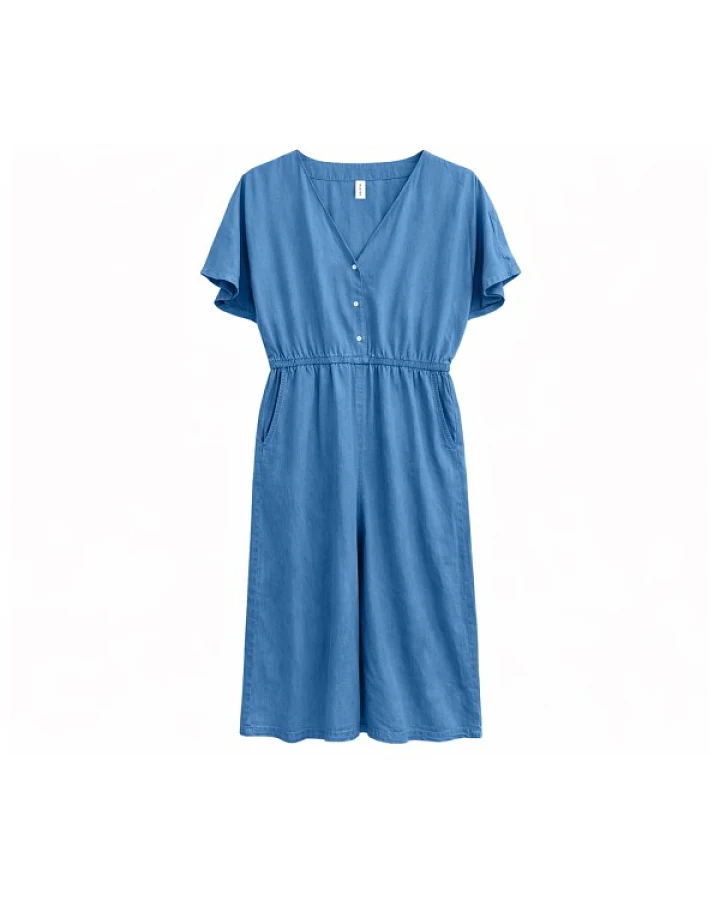 Mazine - Women's Wide Leg Tencel Jumpsuit - Jumpsuit Gr M blau