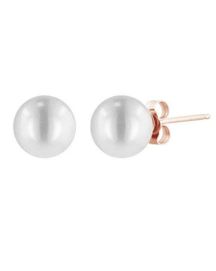 Eppi Ohrstecker mit Perlen in Roségold Abira