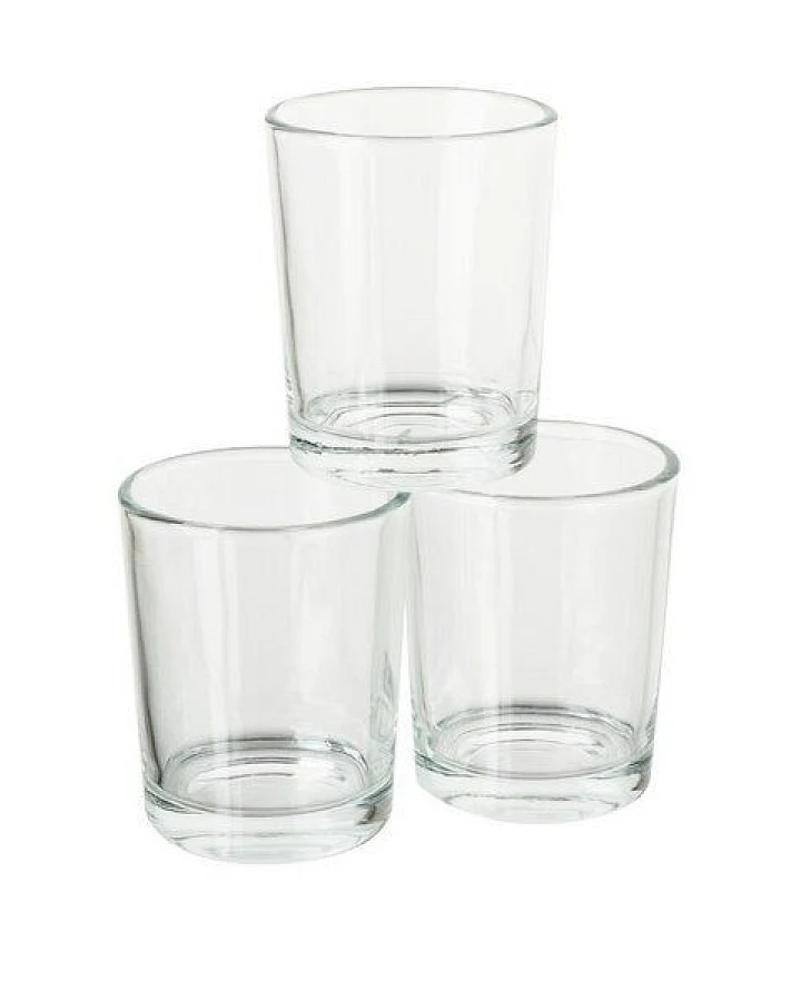 ReineNatur Teelicht Glas – Halter für Teelicht – Windlicht – 3er-Set