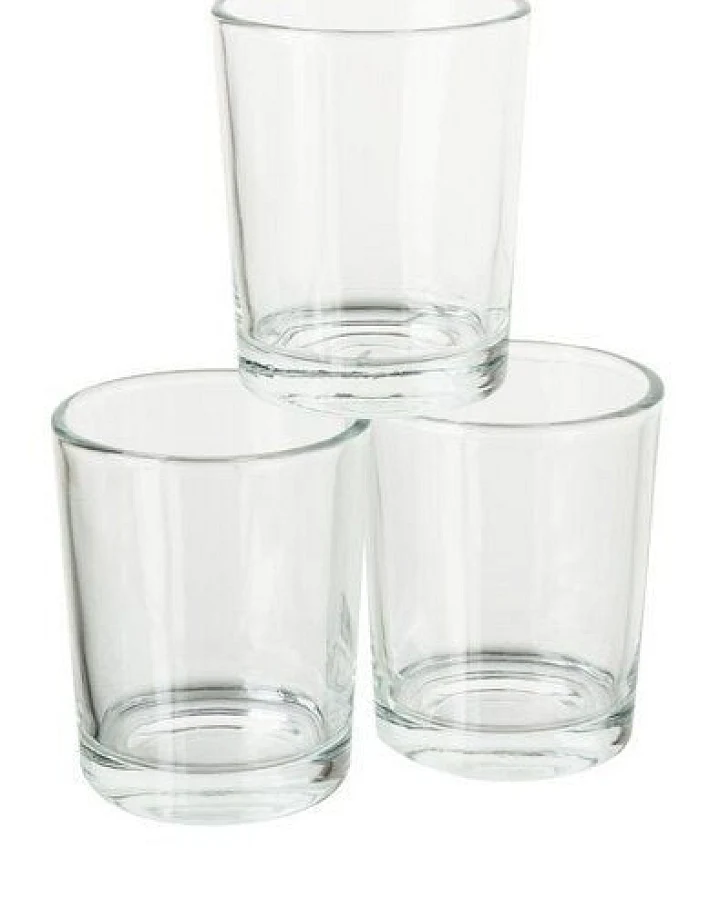 ReineNatur Teelicht Glas – Halter für Teelicht – Windlicht – 3er-Set
