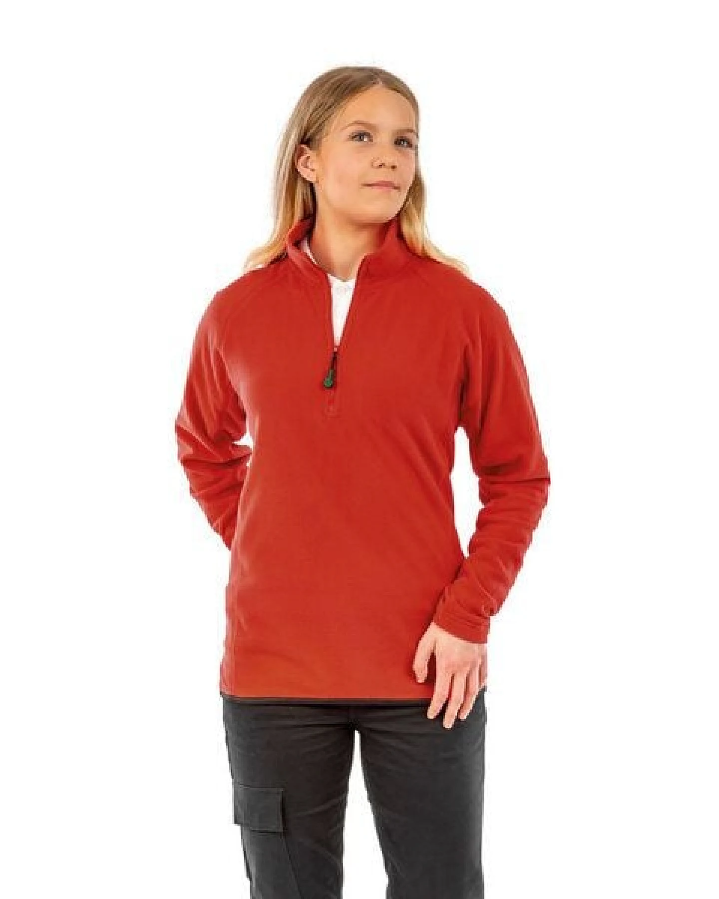 YTWOO Recycelter Unisex Microfleece-Pullover mit Reißverschlusskragen – Ansicht 2