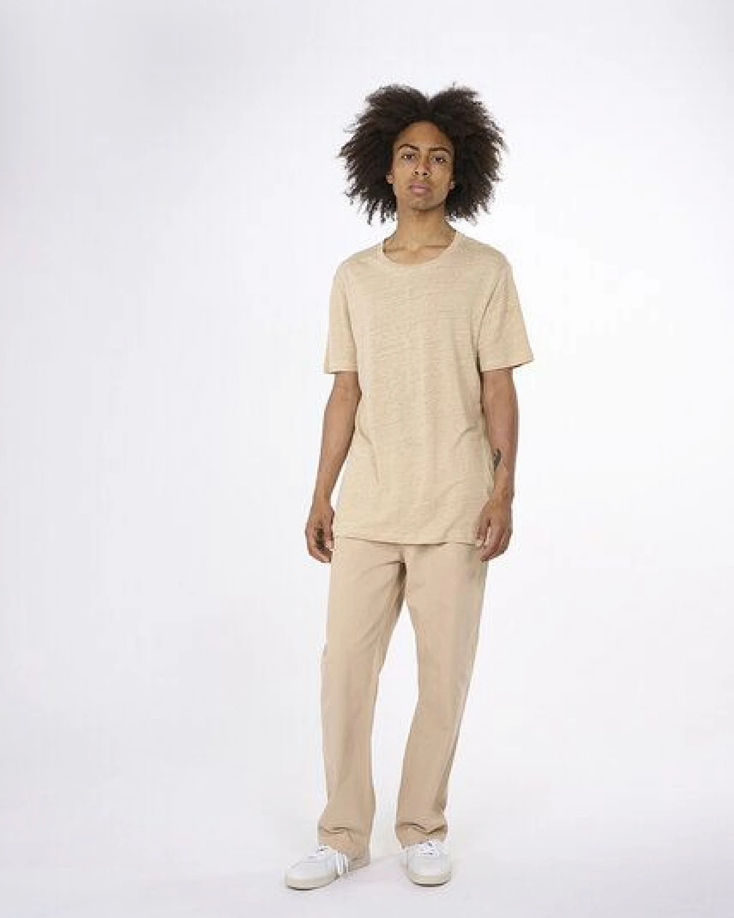 KnowledgeCotton Apparel Herren T-Shirt "Linen Tee" - GOTS/Vegan – Ansicht 3