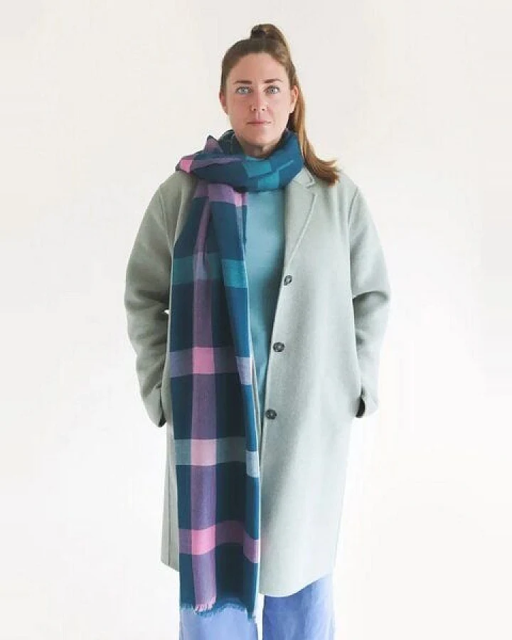 Djian Schal aus Merino-Wolle – KARO – mulesingfrei