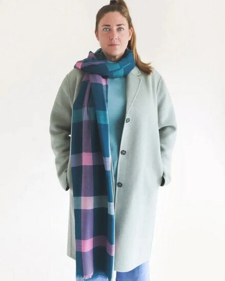 Djian Schal aus Merino-Wolle – KARO – mulesingfrei