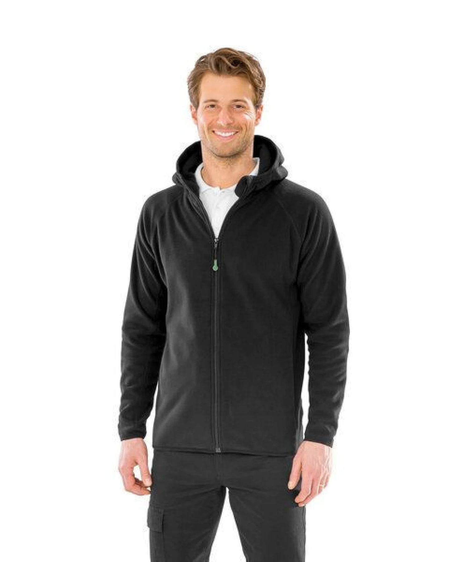 YTWOO Recycelte Unisex Fleecejacke mit Kapuze – Ansicht 4