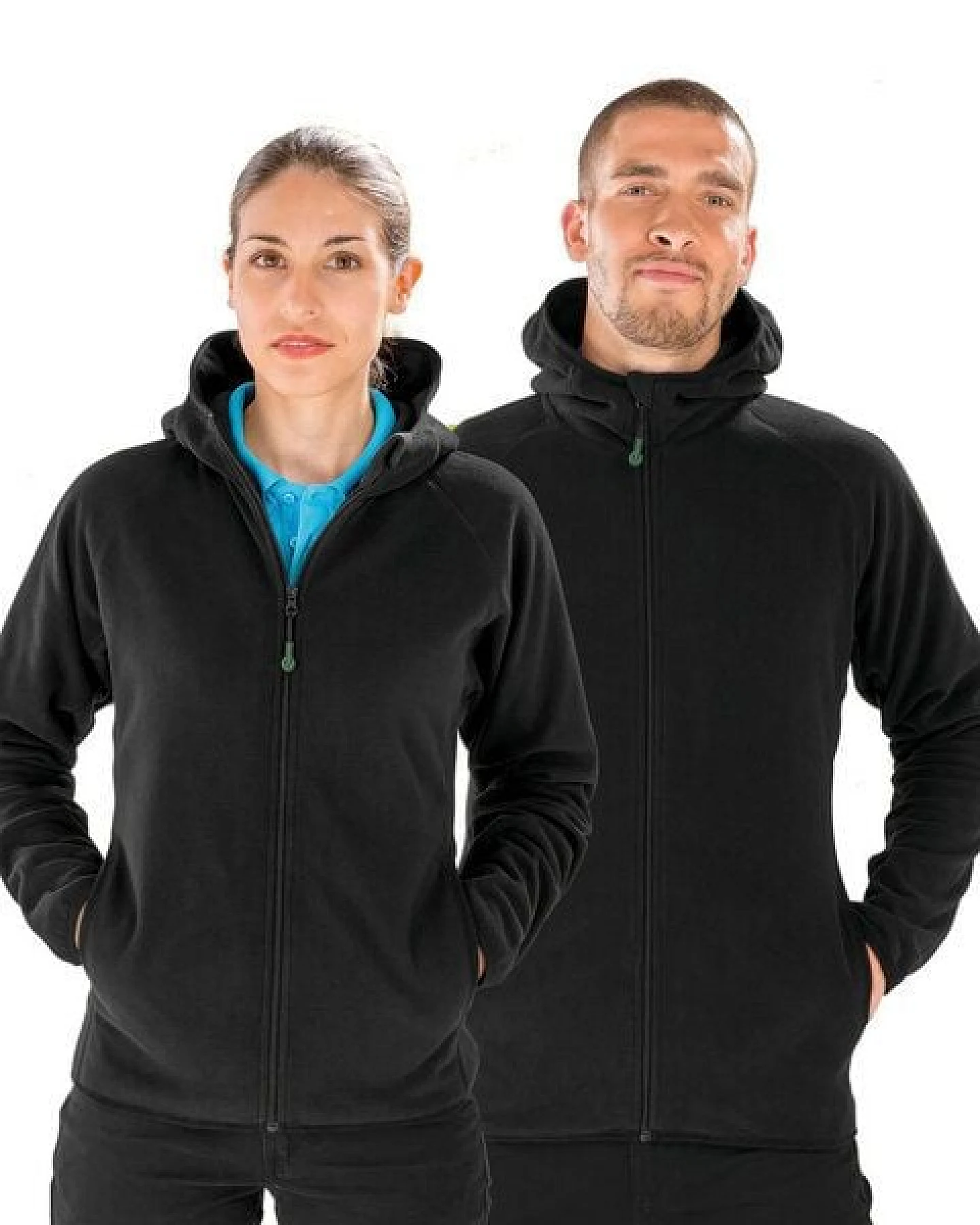 YTWOO Recycelte Unisex Fleecejacke mit Kapuze – Ansicht 2