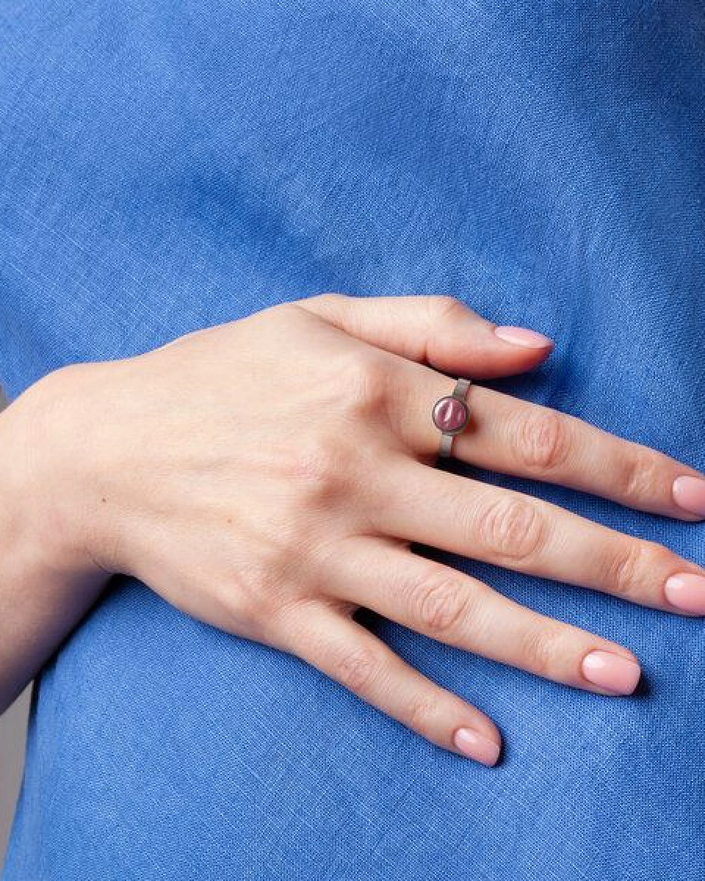 ALEXASCHA Größenverstellbarer Ring mit Stein – Ansicht 2