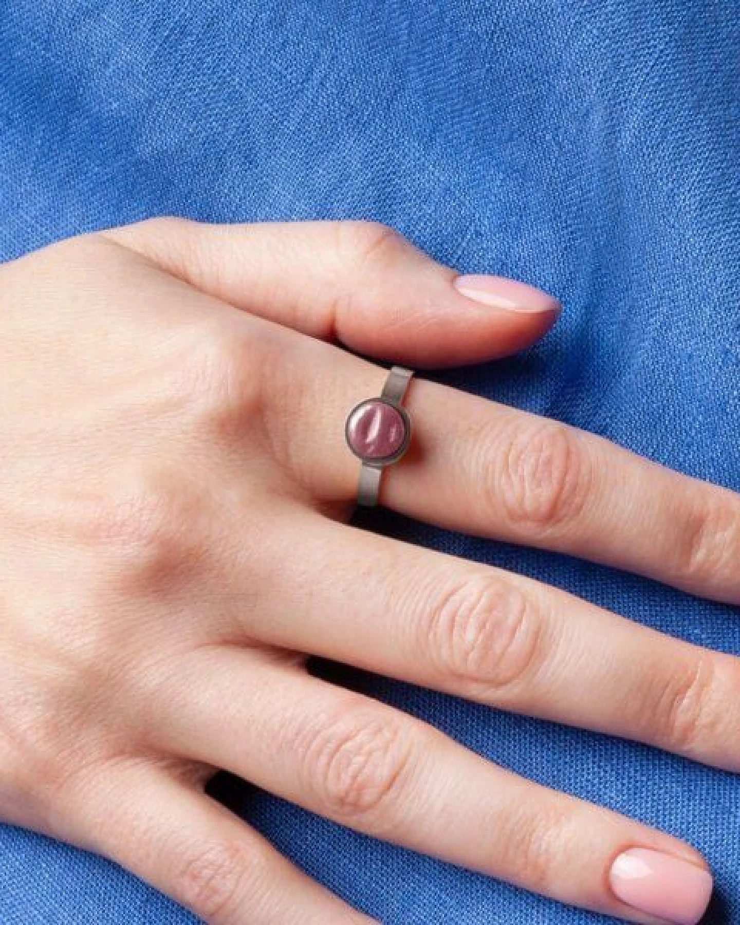 ALEXASCHA Größenverstellbarer Ring mit Stein – Ansicht 3