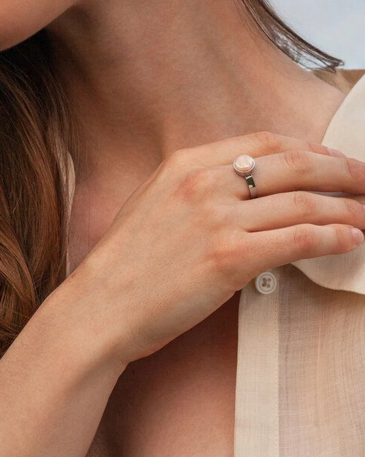 ALEXASCHA Größenverstellbarer Ring mit Stein – Ansicht 2
