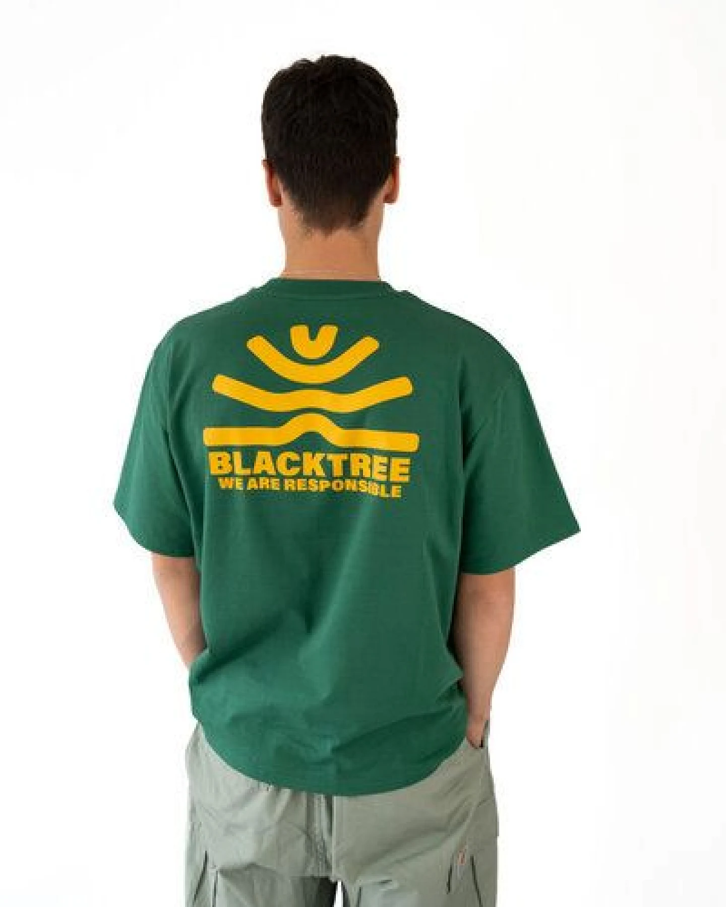 Black Tree Basic T - Unisex - Oversize - 260g/sm - Premium Qualität – Ansicht 2