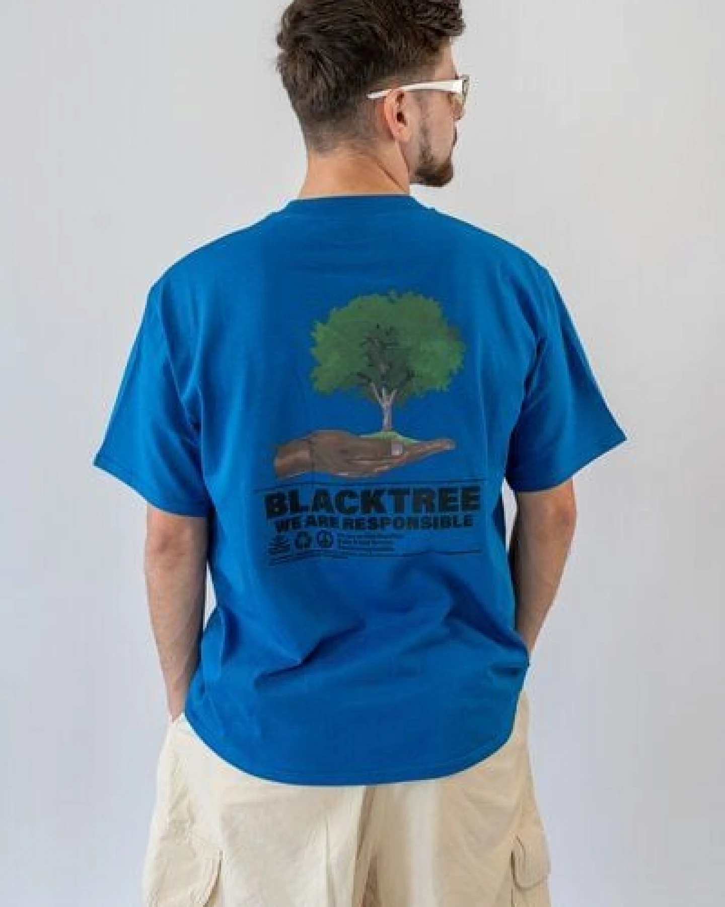 Black Tree Healing T - Unisex - Oversize - 260g/sm - Premium Qualität – Ansicht 3