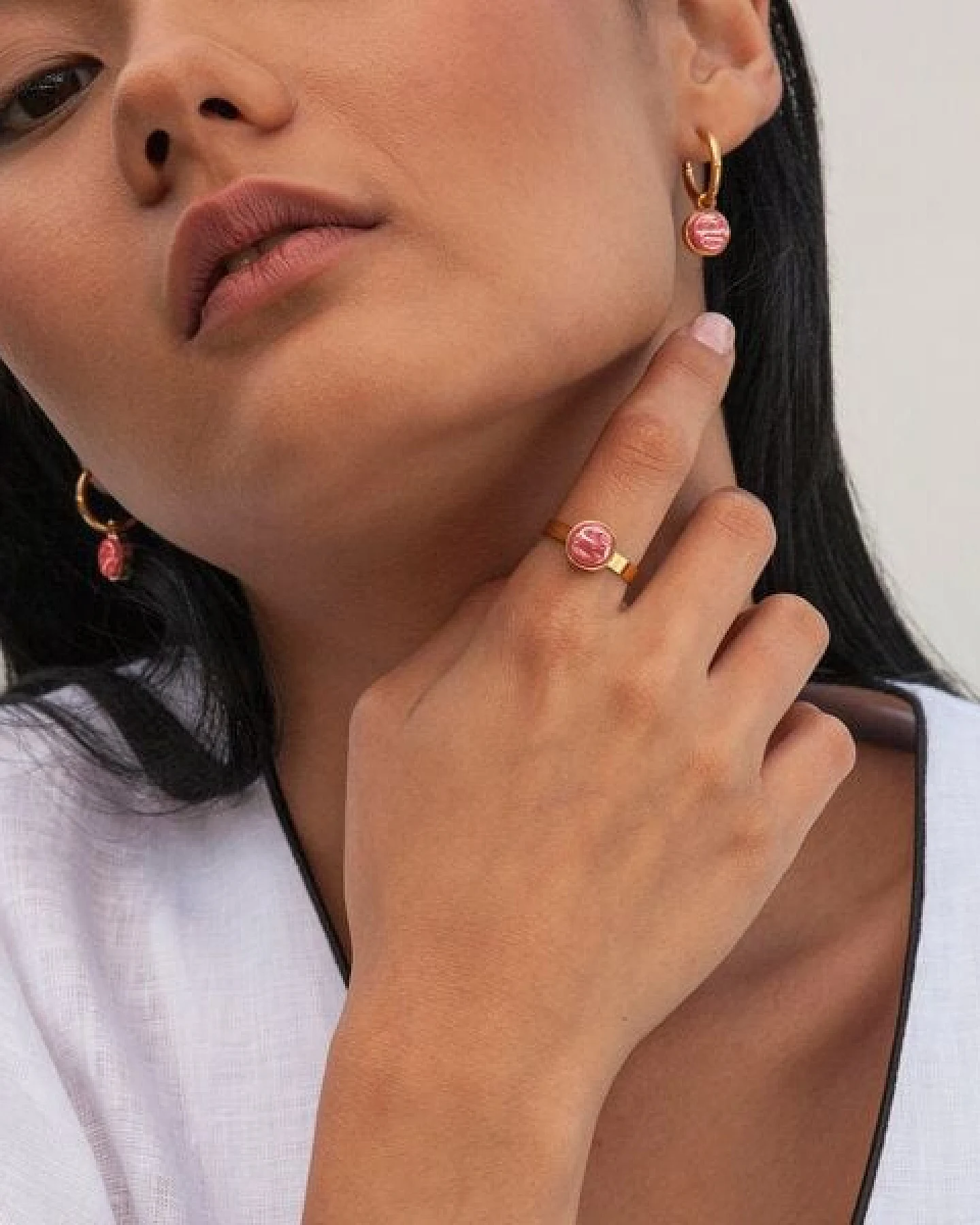 ALEXASCHA Größenverstellbarer Ring mit Stein – Ansicht 2