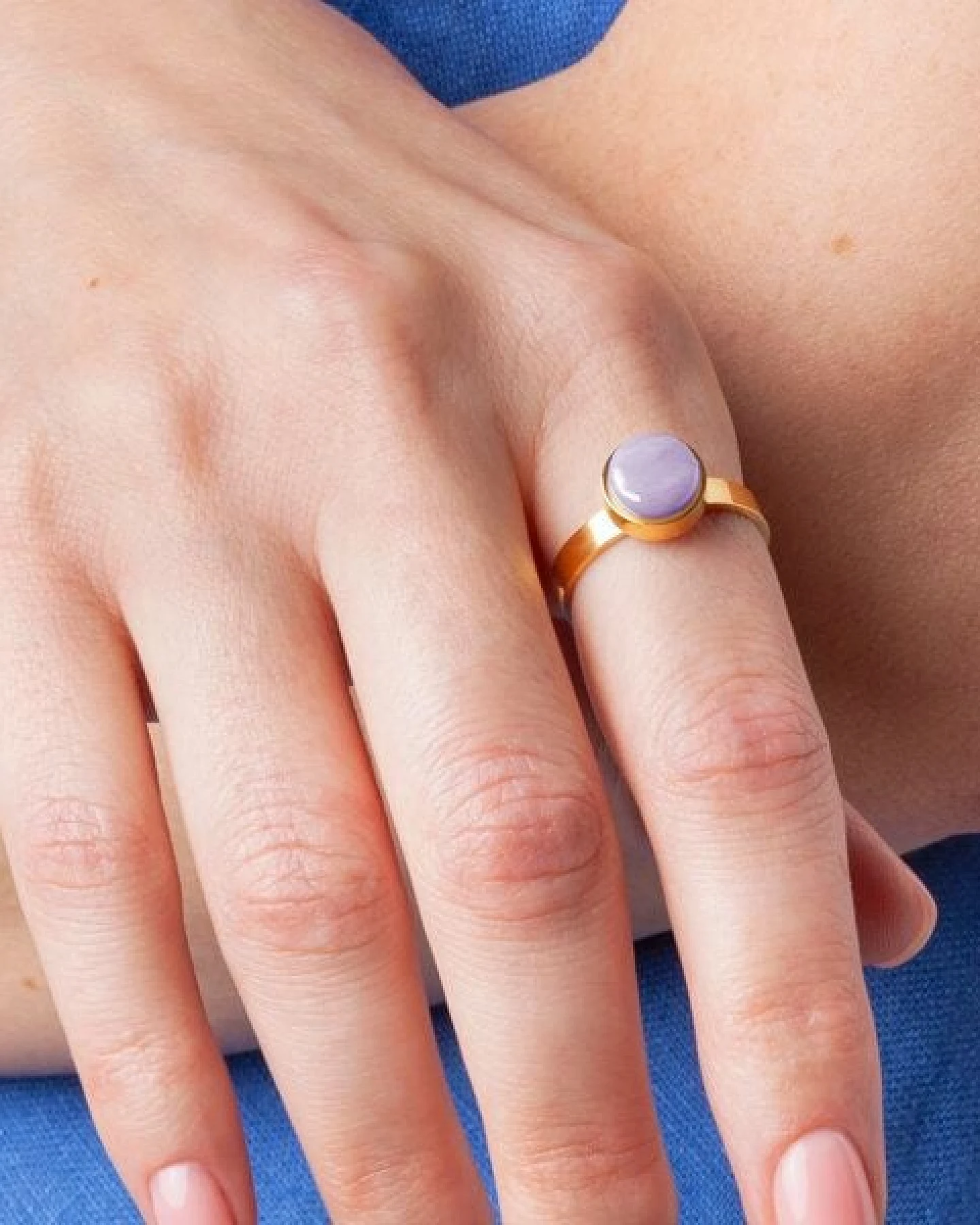 ALEXASCHA Größenverstellbarer Ring mit Stein – Ansicht 2