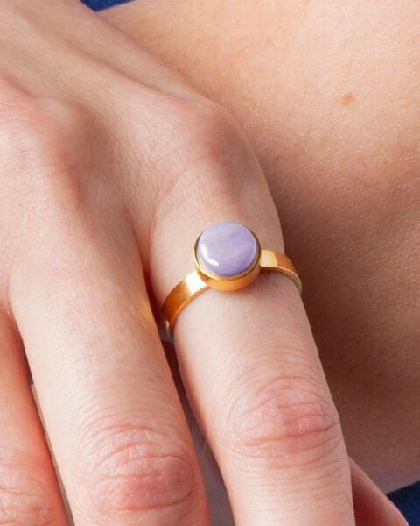 ALEXASCHA Größenverstellbarer Ring mit Stein – Ansicht 3