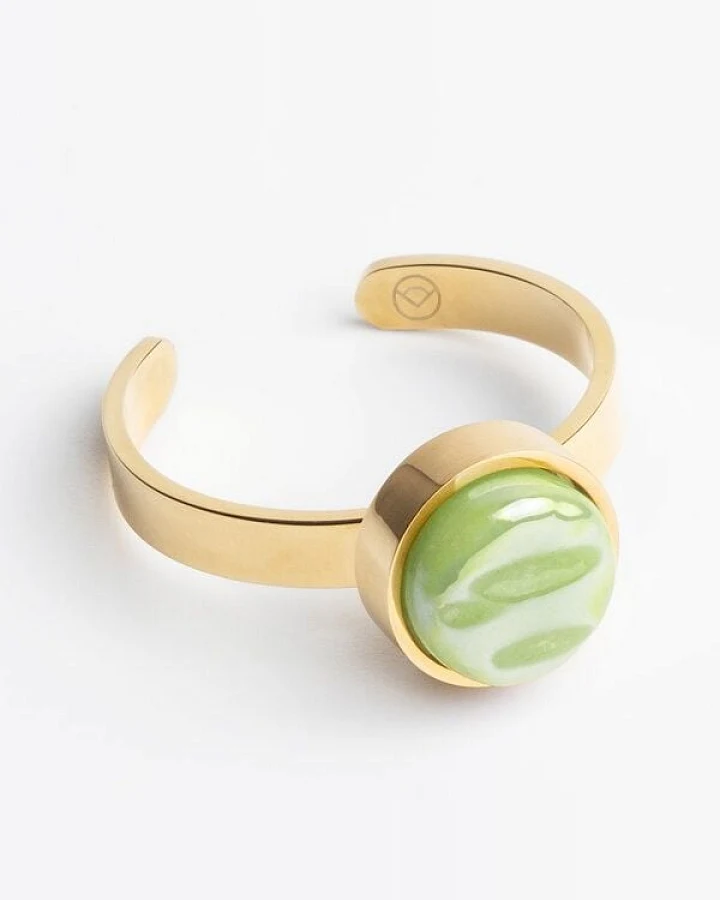 ALEXASCHA Größenverstellbarer Ring mit Stein