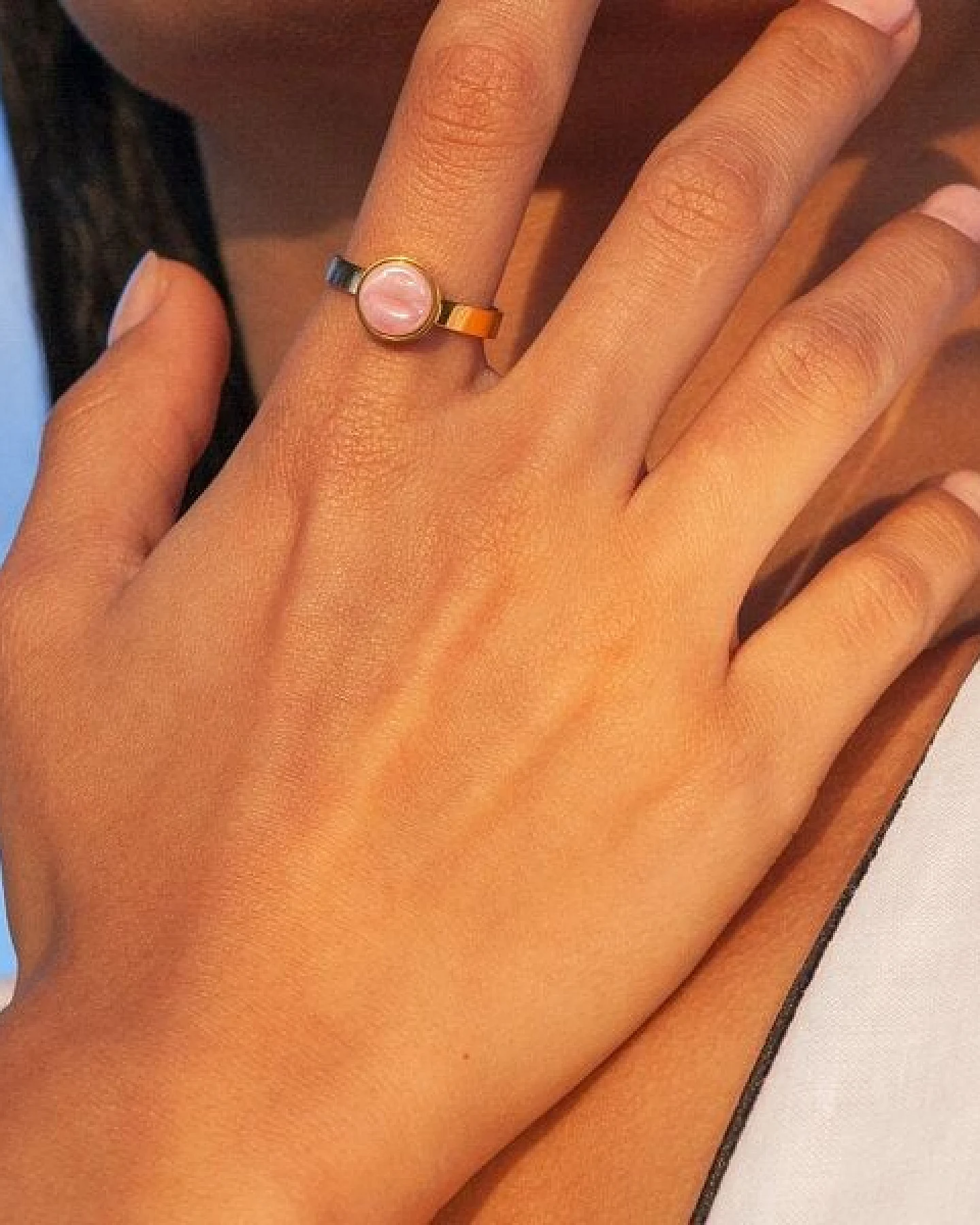 ALEXASCHA Größenverstellbarer Ring mit Stein – Ansicht 3