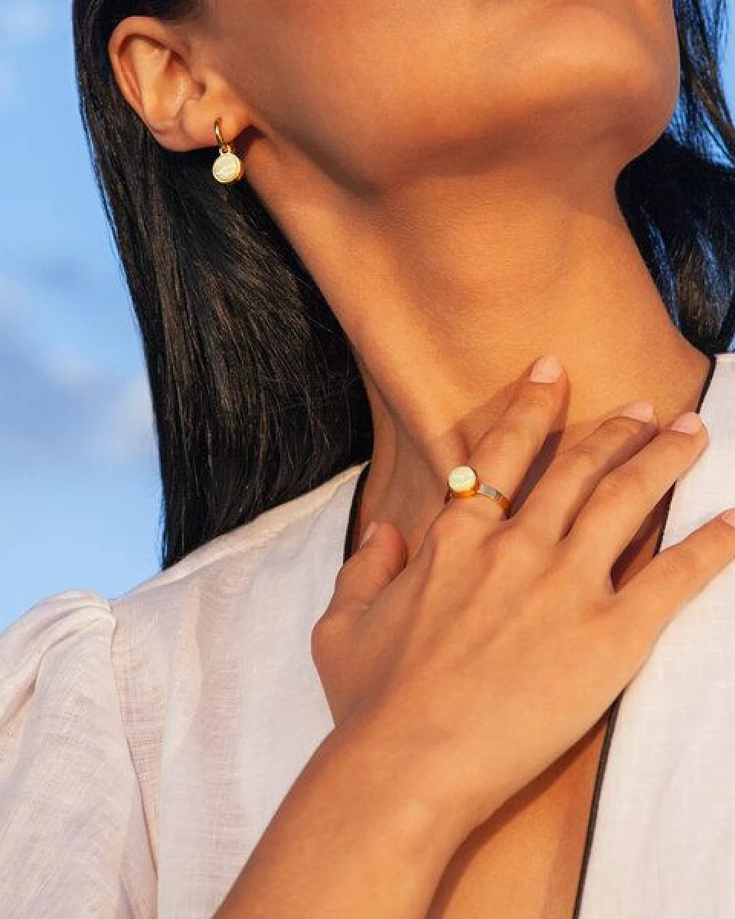 ALEXASCHA Größenverstellbarer Ring mit Stein – Ansicht 2